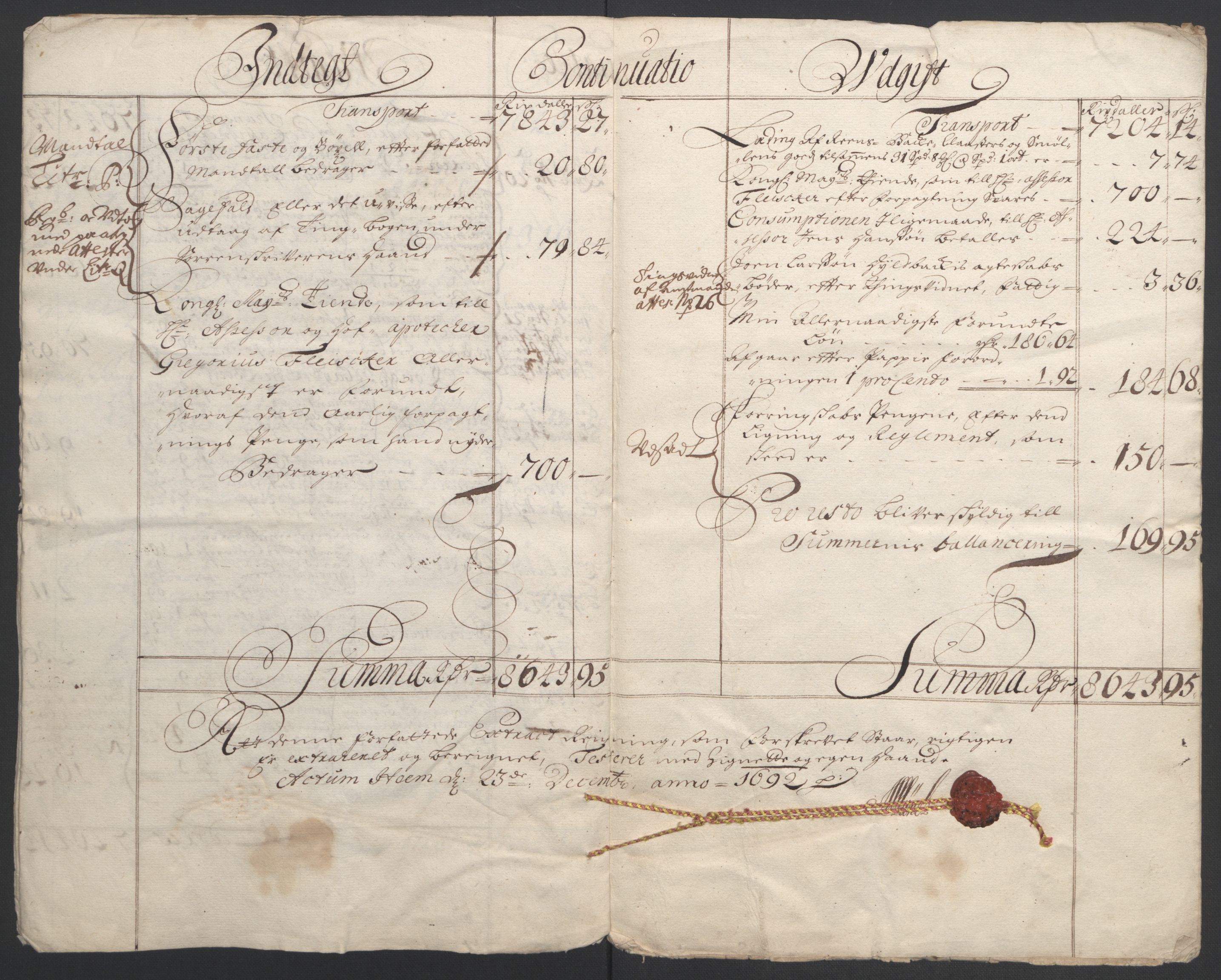 Rentekammeret inntil 1814, Reviderte regnskaper, Fogderegnskap, RA/EA-4092/R56/L3735: Fogderegnskap Nordmøre, 1692-1693, s. 7