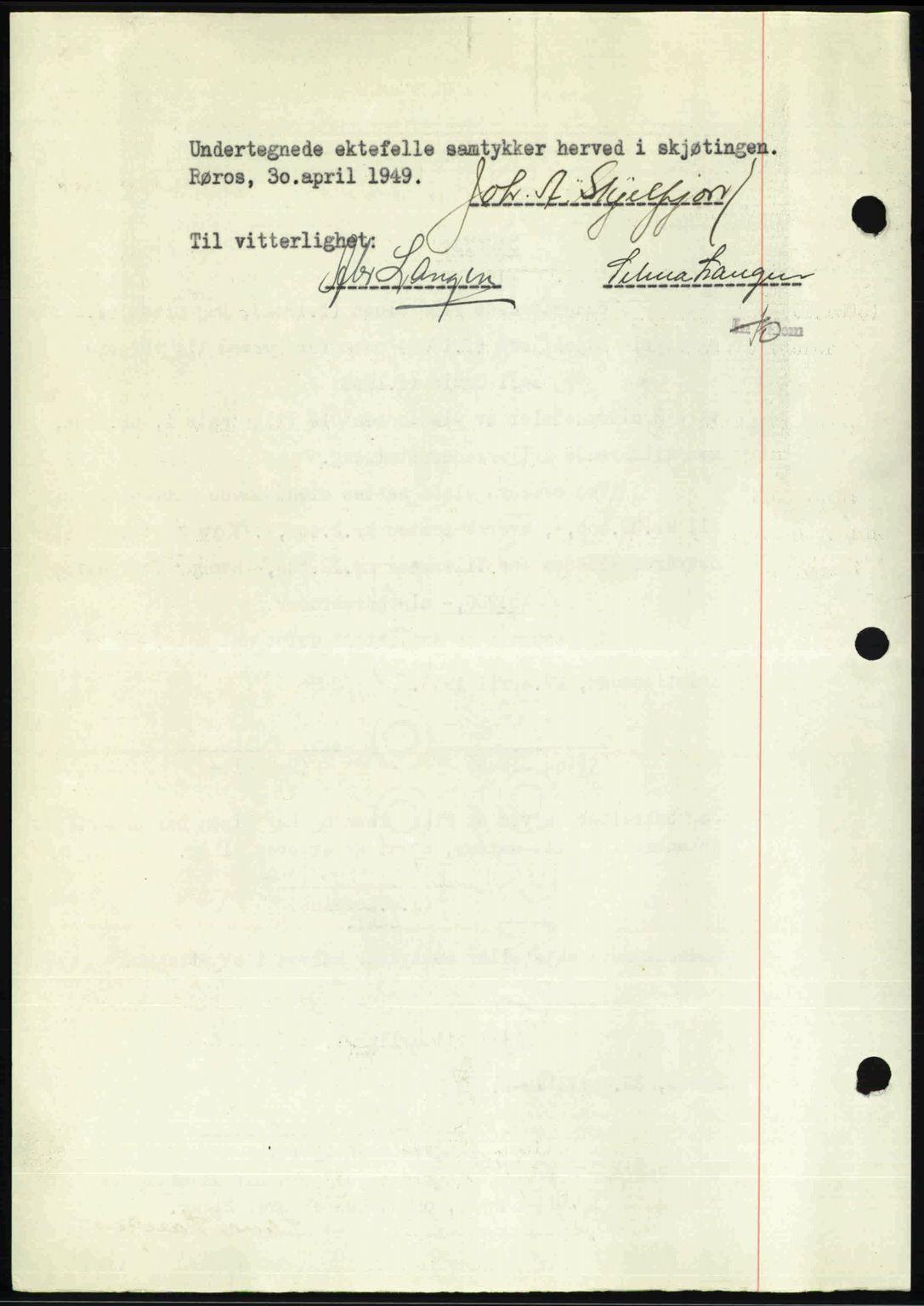 Kristiansund byfogd, AV/SAT-A-4587/A/27: Pantebok nr. 46, 1949-1950, Dagboknr: 932/1949