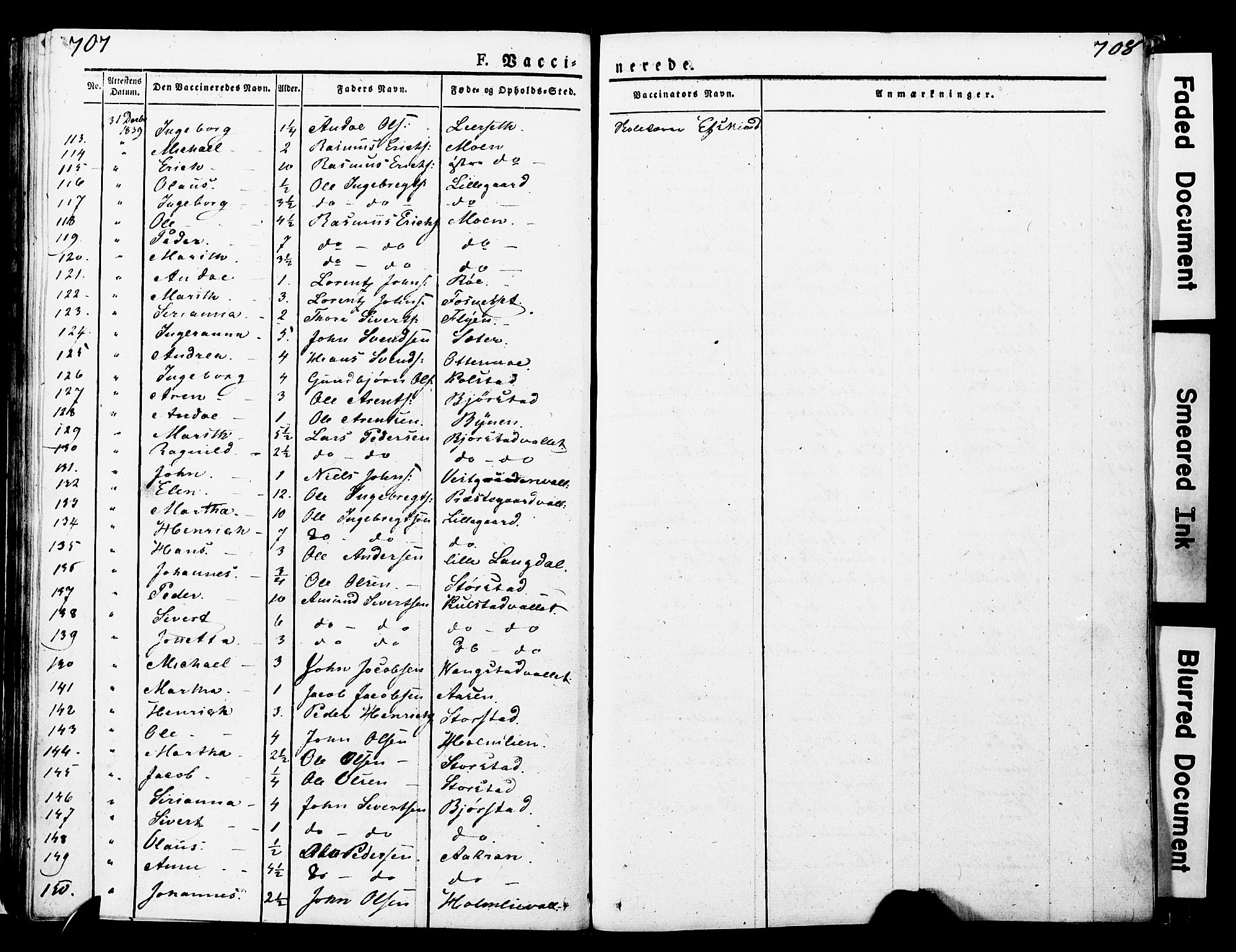 Ministerialprotokoller, klokkerbøker og fødselsregistre - Nord-Trøndelag, AV/SAT-A-1458/723/L0243: Ministerialbok nr. 723A12, 1822-1851, s. 707-708