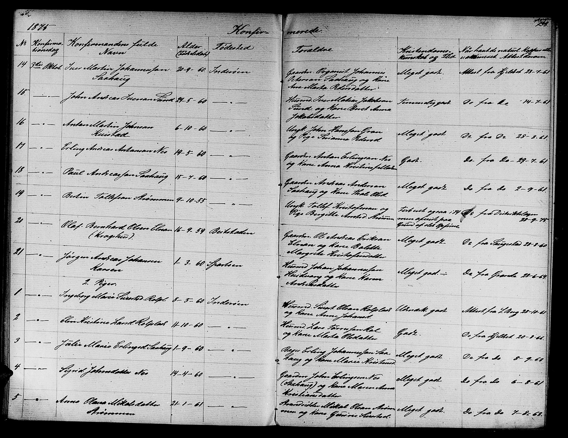 Ministerialprotokoller, klokkerbøker og fødselsregistre - Nord-Trøndelag, SAT/A-1458/730/L0300: Klokkerbok nr. 730C03, 1872-1879, s. 138