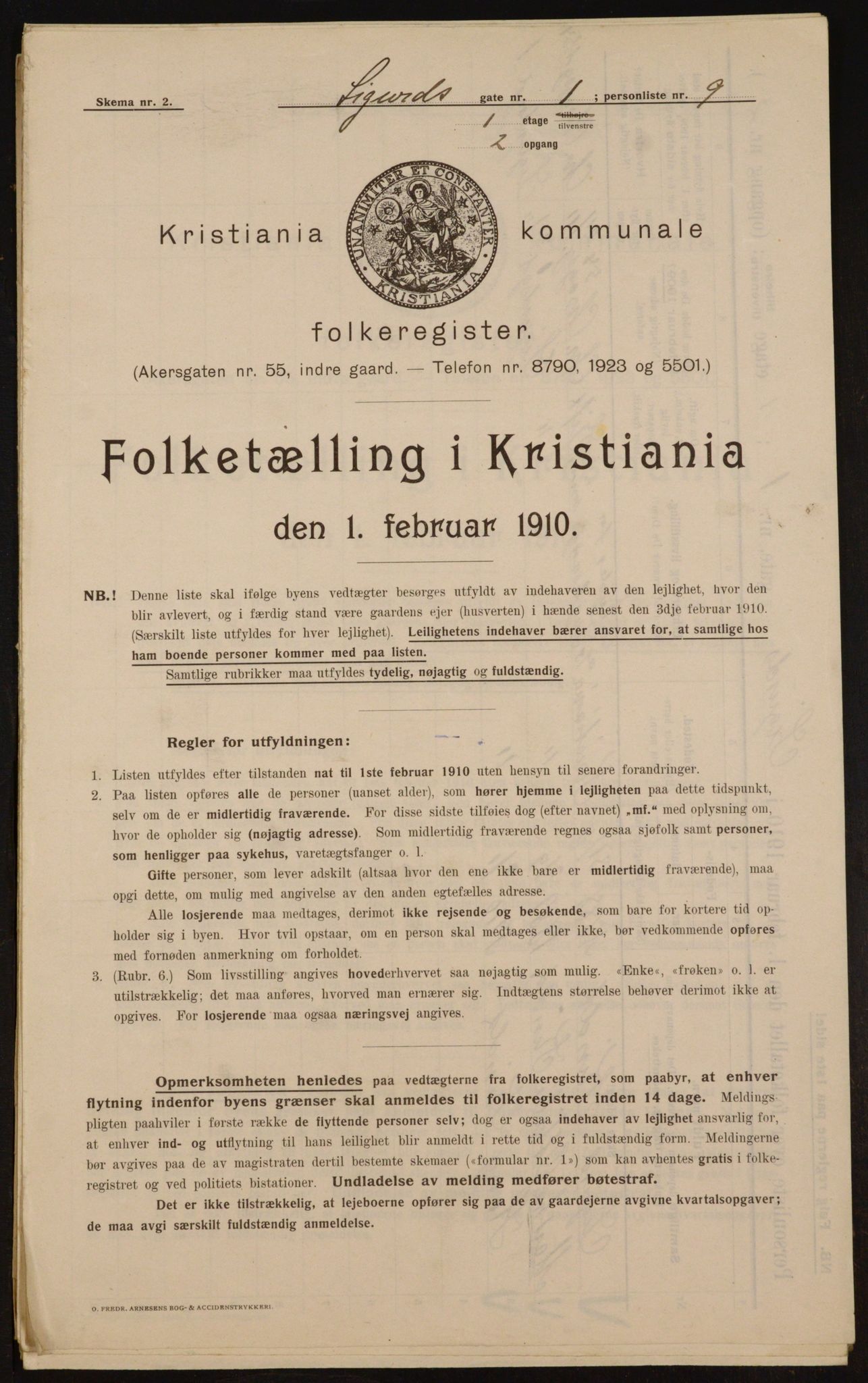 OBA, Kommunal folketelling 1.2.1910 for Kristiania, 1910, s. 90548