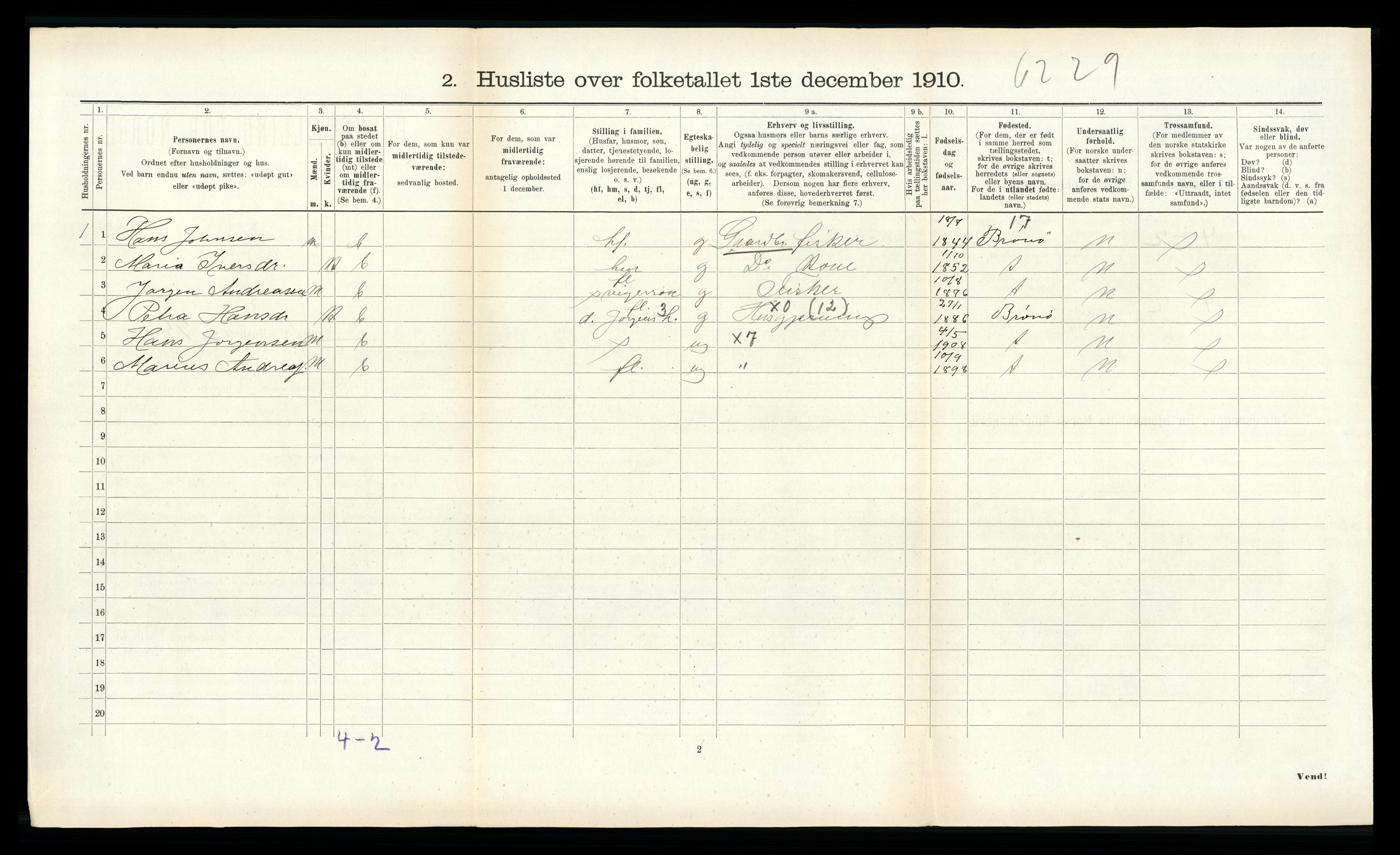 RA, Folketelling 1910 for 1632 Roan herred, 1910, s. 437