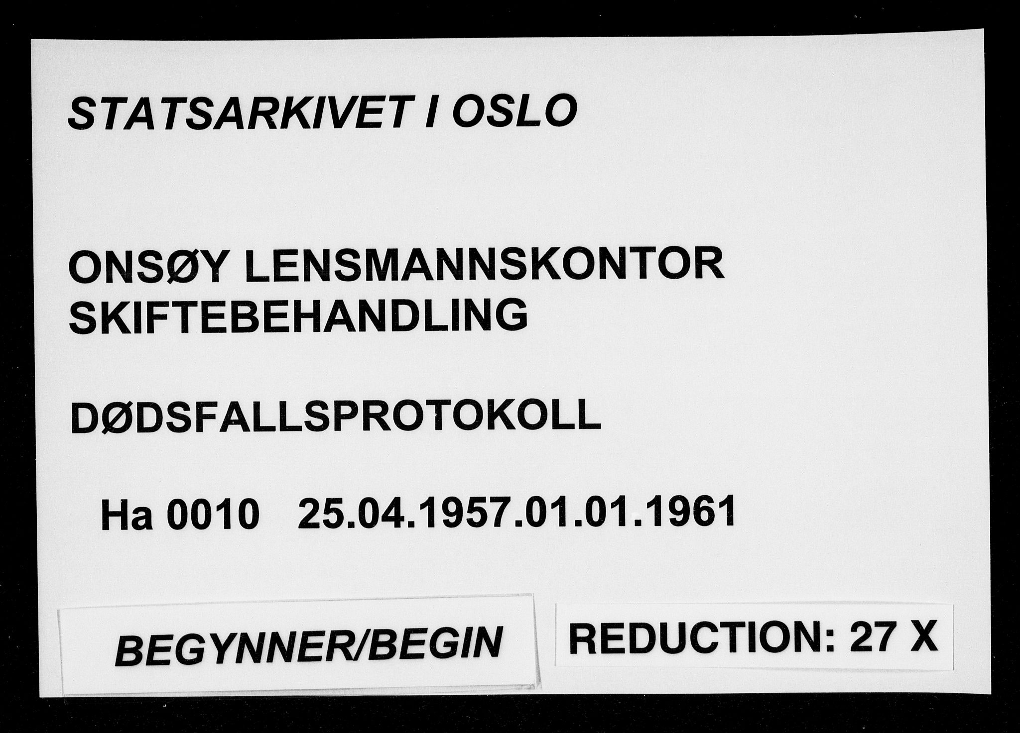 Onsøy lensmannskontor, SAO/A-10007/H/Ha/L0010: Dødsfallsprotokoll, 1957-1961