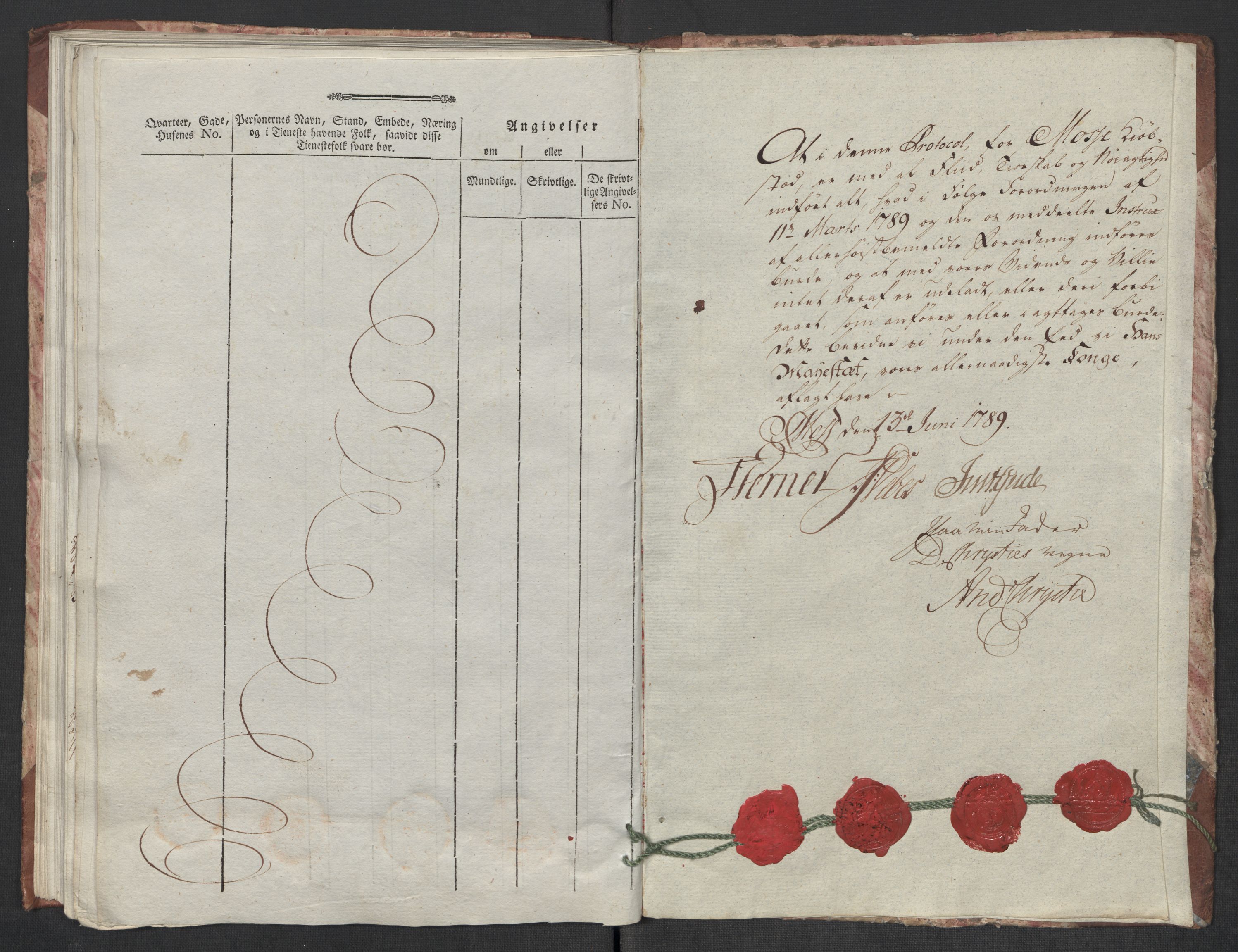 Rentekammeret inntil 1814, Reviderte regnskaper, Mindre regnskaper, AV/RA-EA-4068/Rf/Rfe/L0024: Modum Blåfarvevverk, Molde, Moss, 1789, s. 453