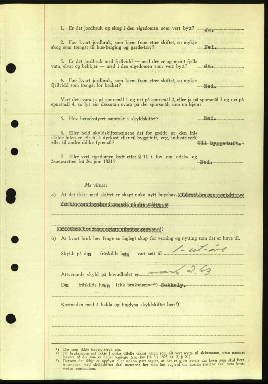 Nordre Sunnmøre sorenskriveri, AV/SAT-A-0006/1/2/2C/2Ca: Pantebok nr. A20a, 1945-1945, Dagboknr: 980/1945