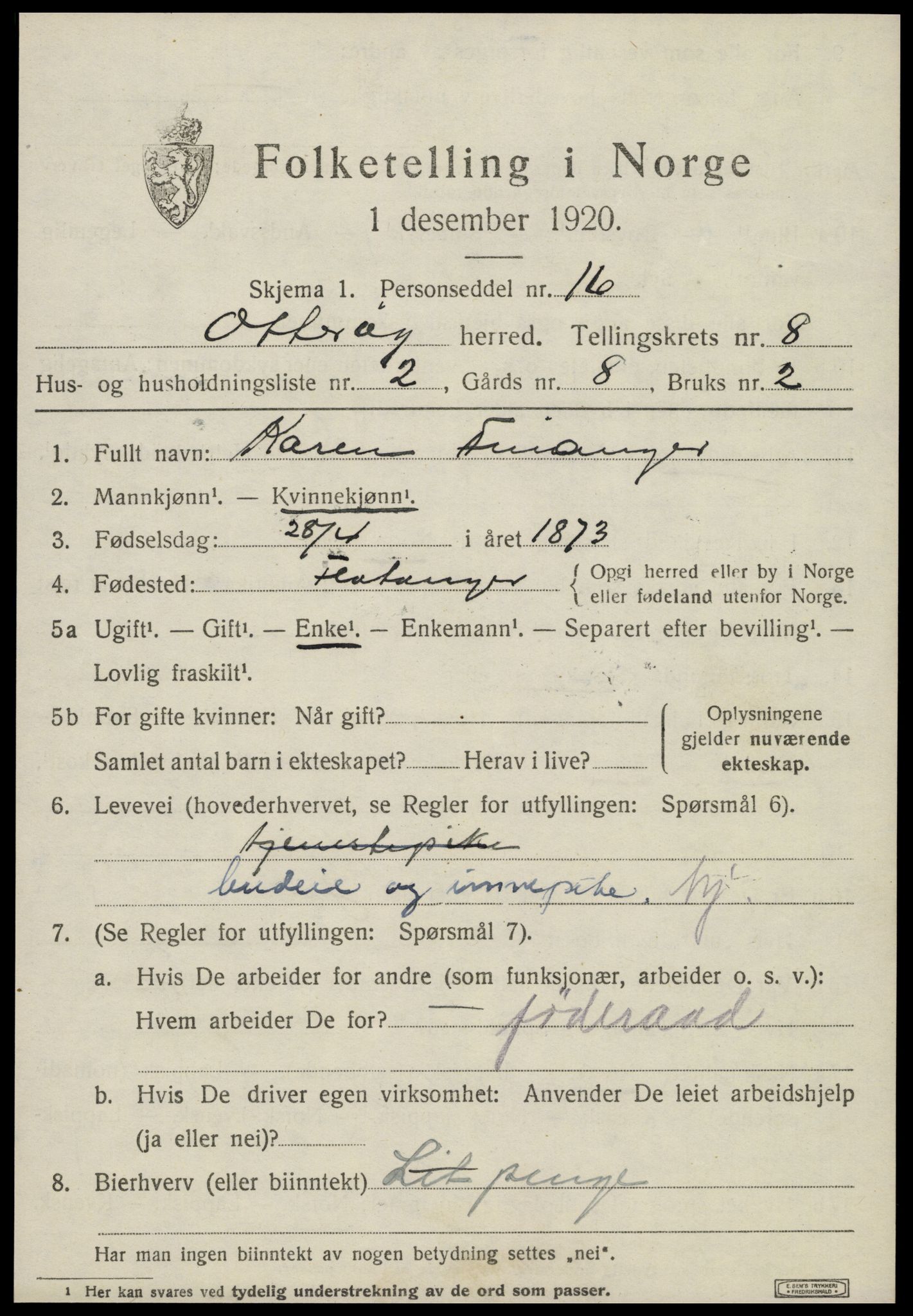 SAT, Folketelling 1920 for 1747 Otterøy herred, 1920, s. 2967