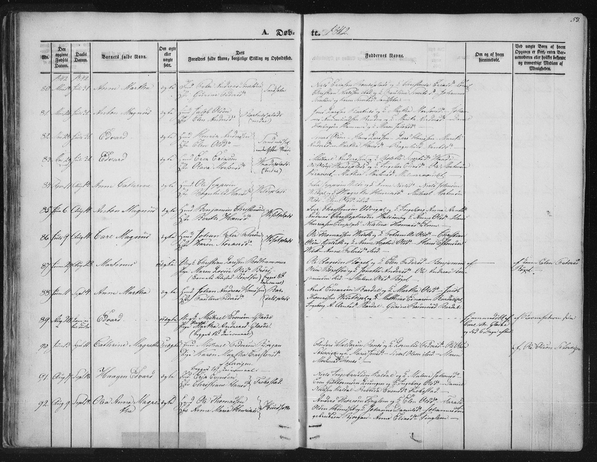 Ministerialprotokoller, klokkerbøker og fødselsregistre - Nord-Trøndelag, AV/SAT-A-1458/741/L0392: Ministerialbok nr. 741A06, 1836-1848, s. 53