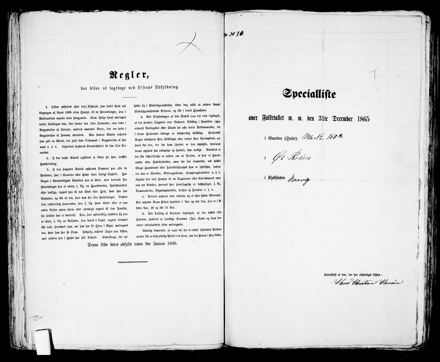 RA, Folketelling 1865 for 0804P Brevik prestegjeld, 1865, s. 48