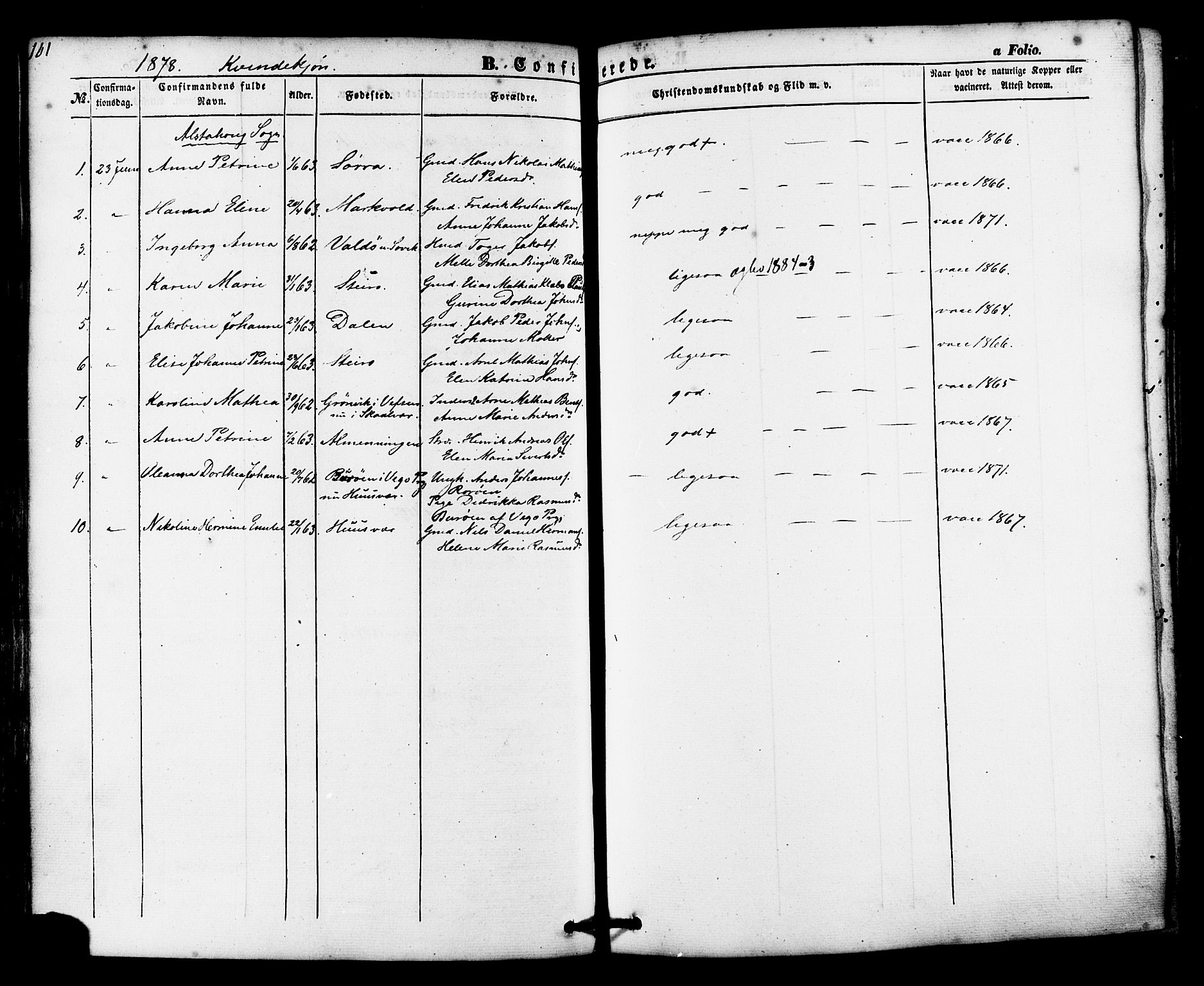 Ministerialprotokoller, klokkerbøker og fødselsregistre - Nordland, AV/SAT-A-1459/830/L0448: Ministerialbok nr. 830A12, 1855-1878, s. 101