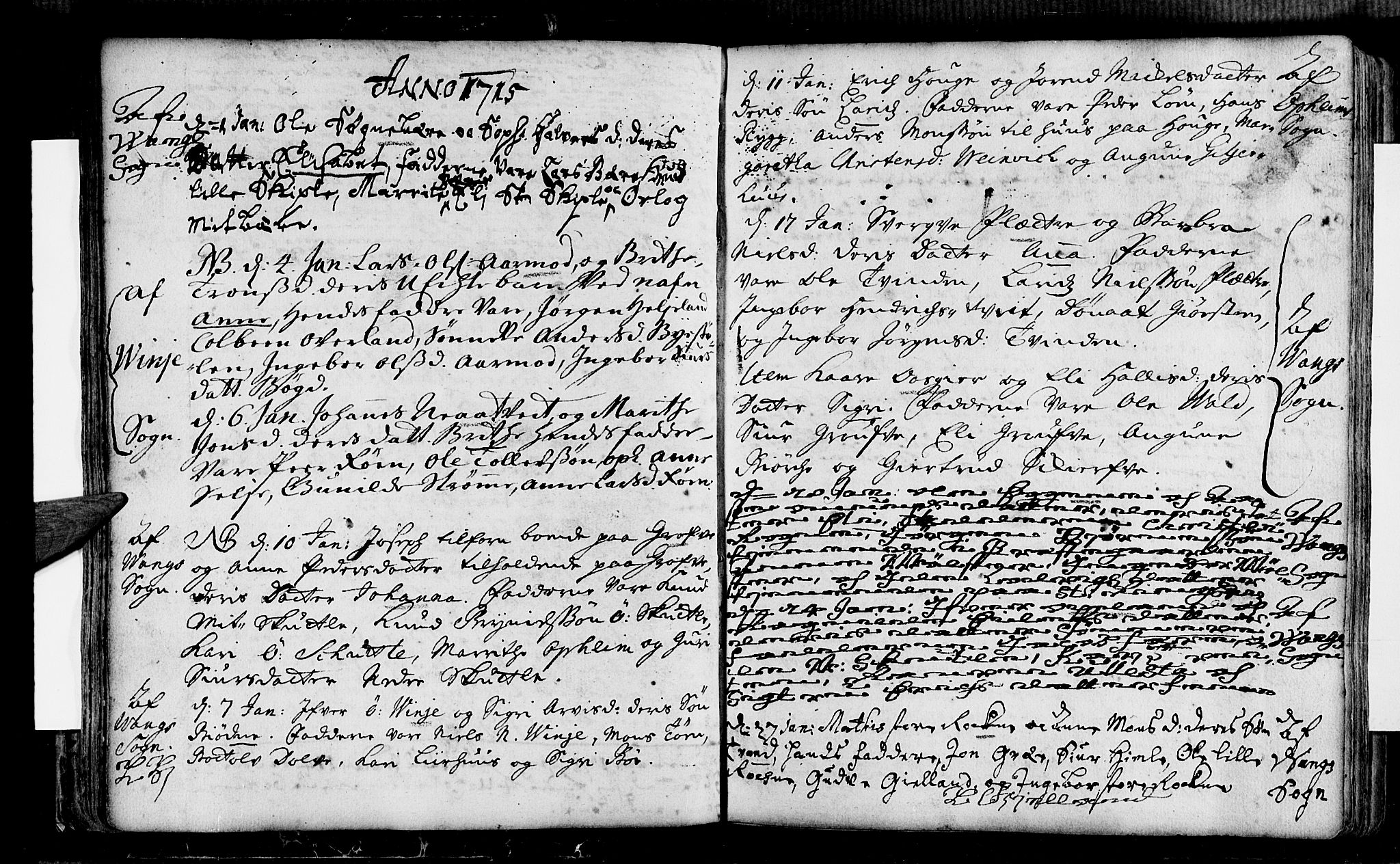 Voss sokneprestembete, SAB/A-79001/H/Haa: Ministerialbok nr. A 1, 1711-1721