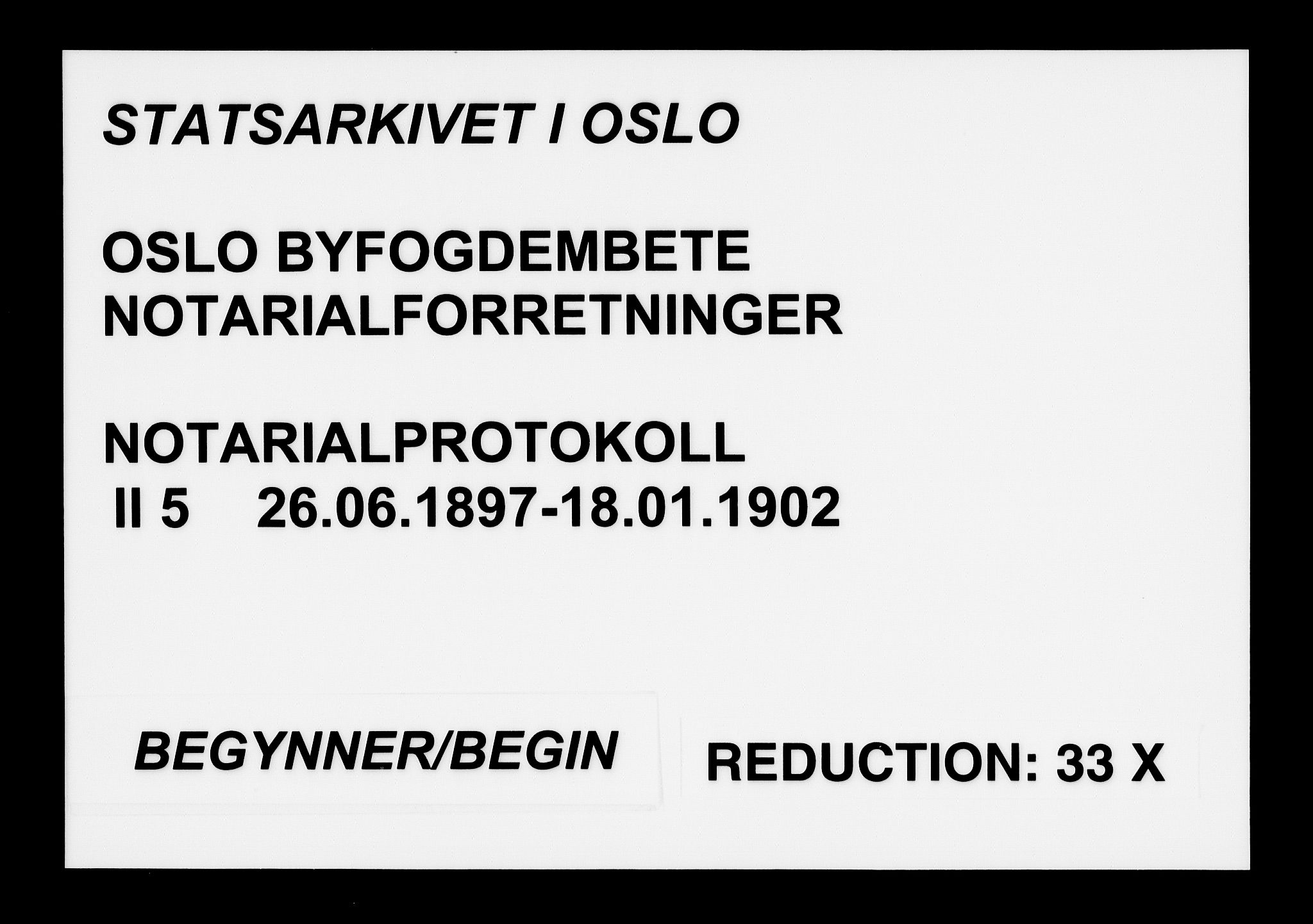 Oslo byfogd avd. I, AV/SAO-A-10220/L/Lb/Lbb/L0005: Notarialprotokoll, rekke II: Vigsler, 1897-1902