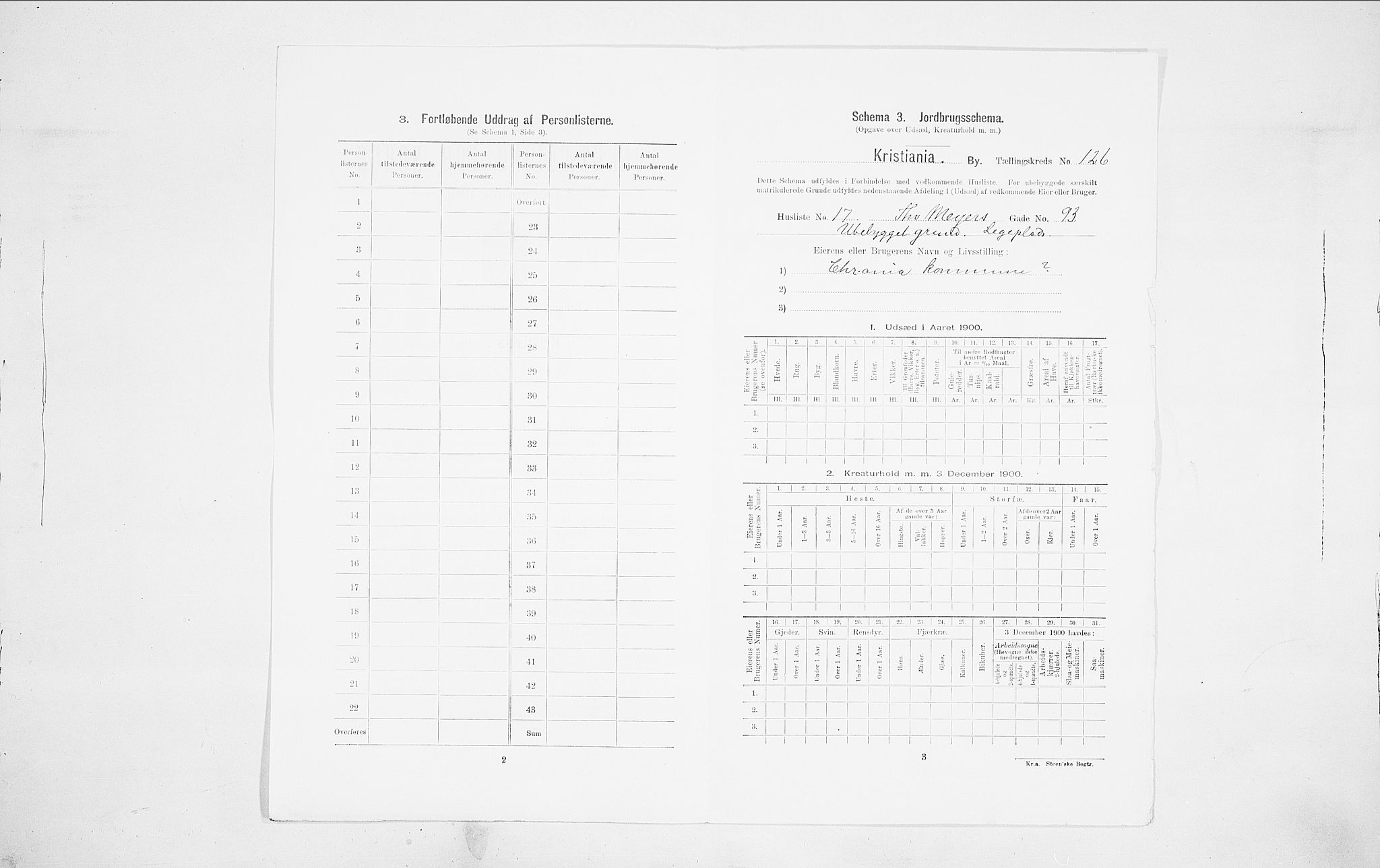 SAO, Folketelling 1900 for 0301 Kristiania kjøpstad, 1900, s. 100232