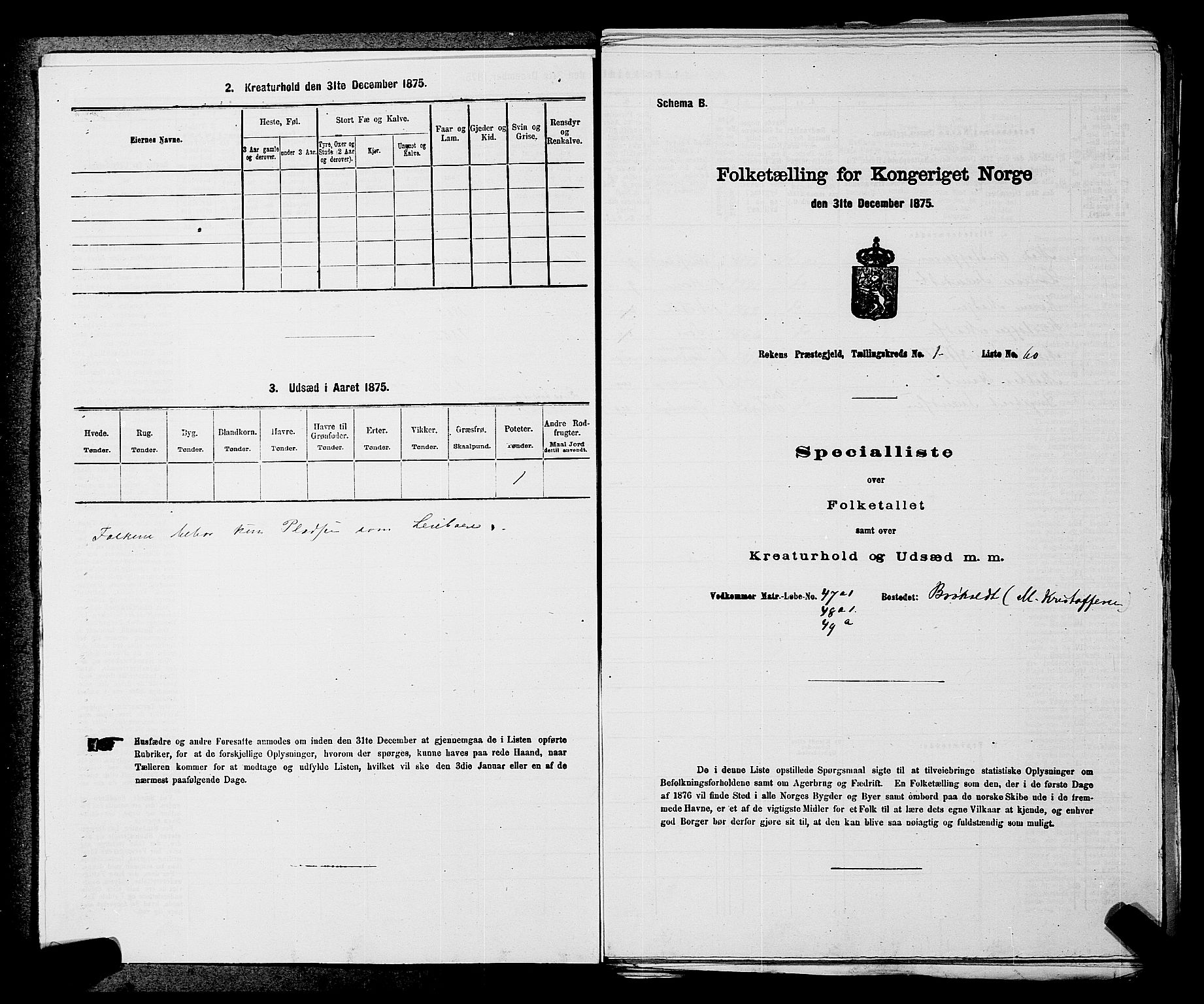 SAKO, Folketelling 1875 for 0627P Røyken prestegjeld, 1875, s. 41