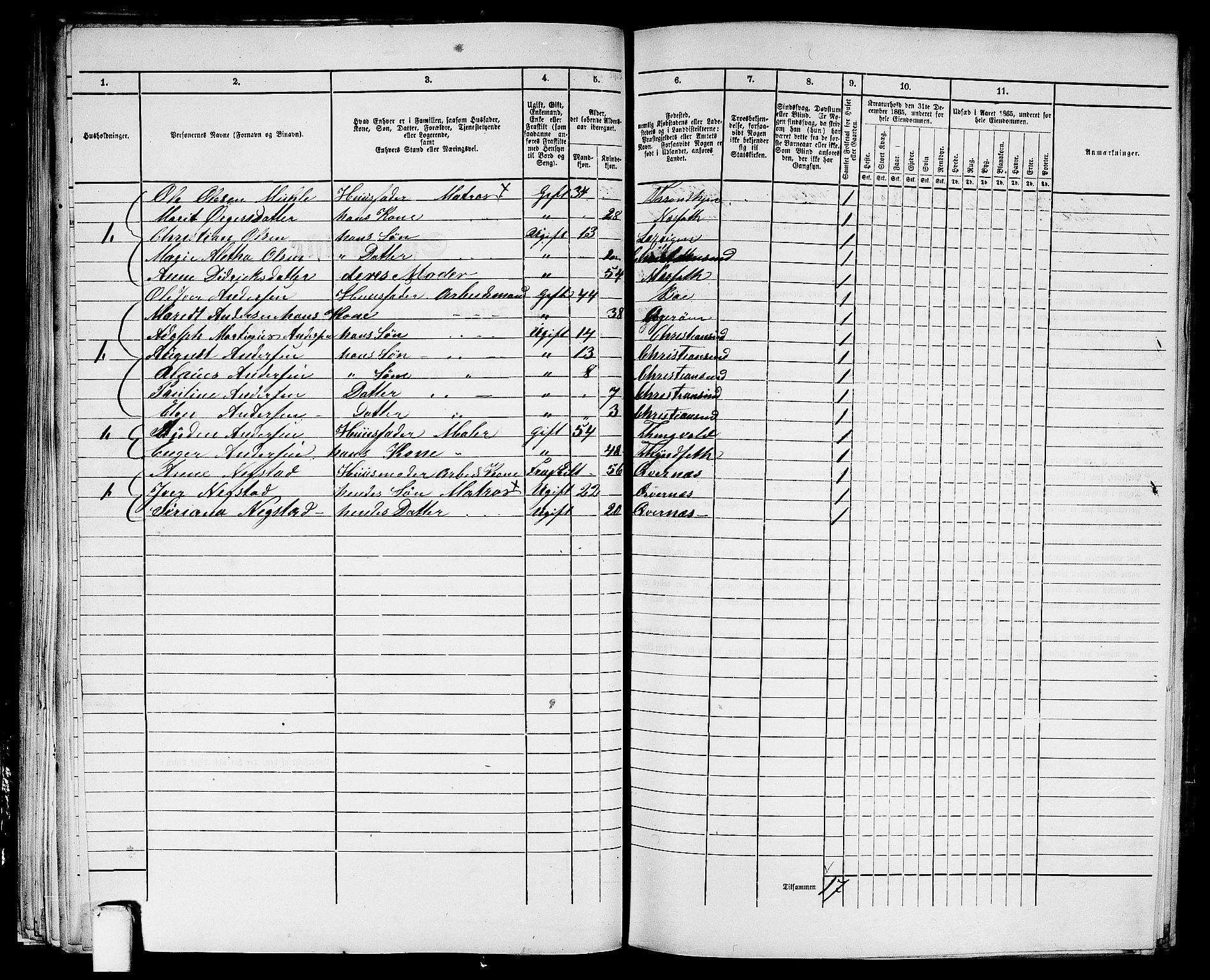 RA, Folketelling 1865 for 1503B Kristiansund prestegjeld, Kristiansund kjøpstad, 1865, s. 572