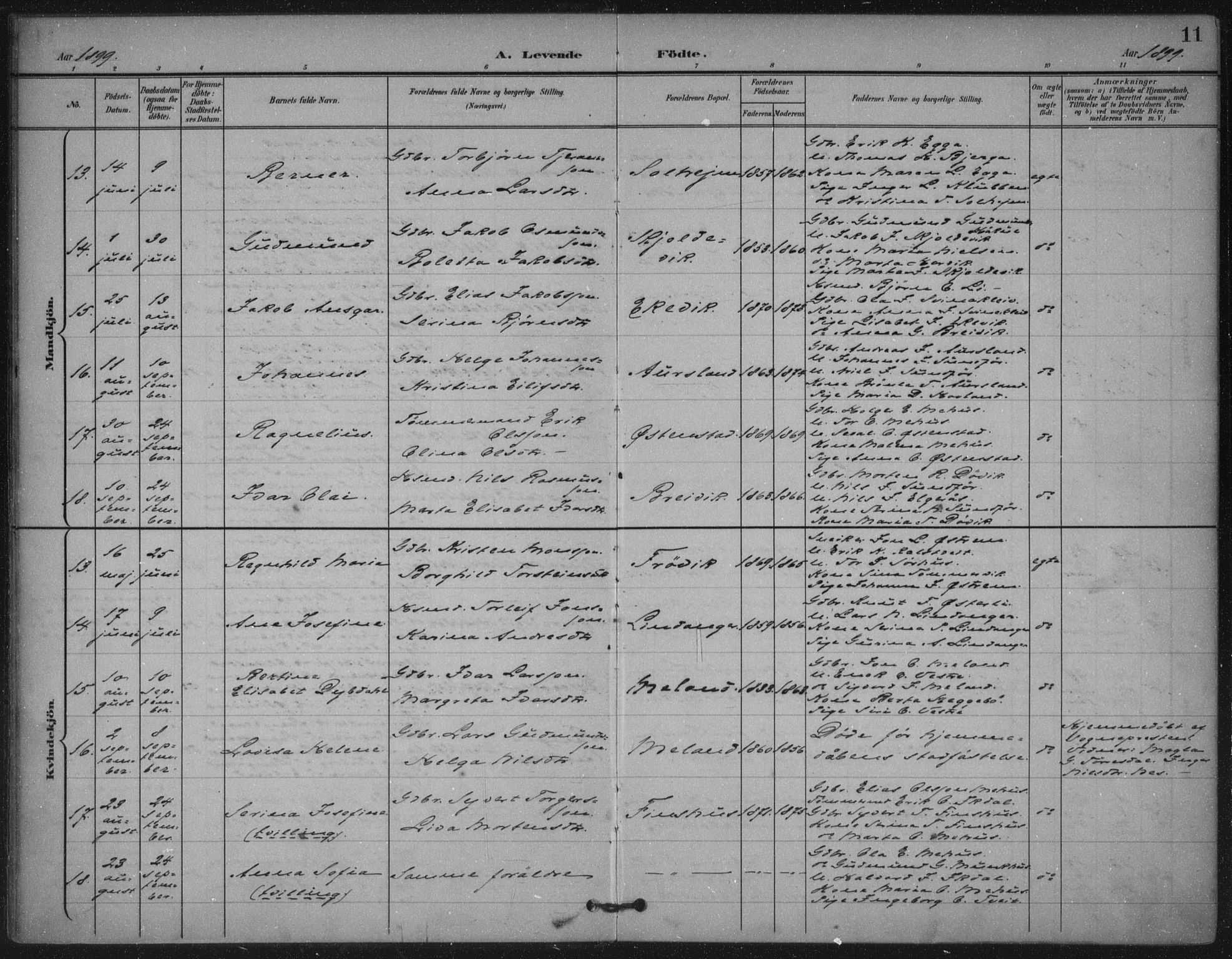 Skjold sokneprestkontor, AV/SAST-A-101847/H/Ha/Haa/L0011: Ministerialbok nr. A 11, 1897-1914, s. 11