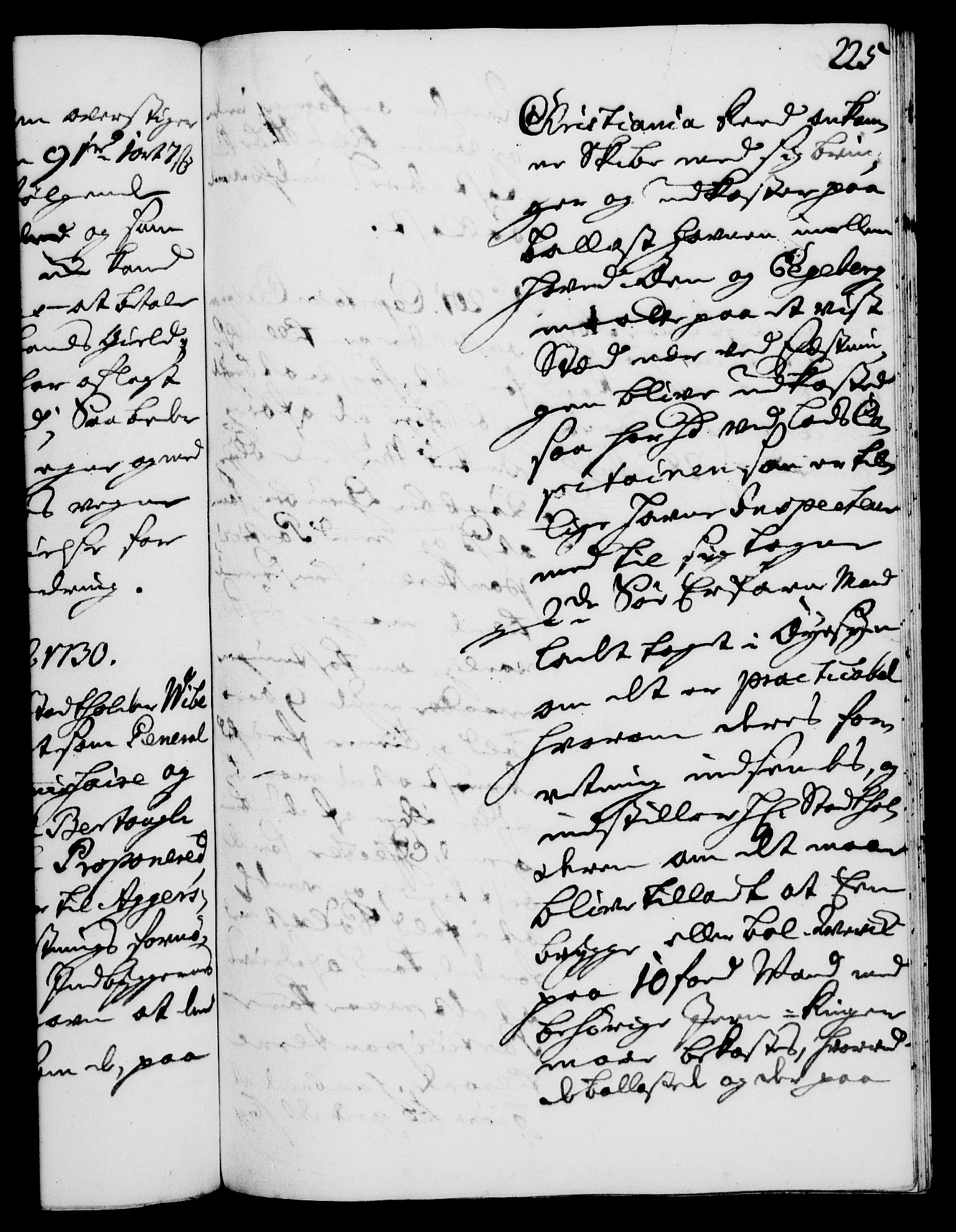 Rentekammeret, Kammerkanselliet, AV/RA-EA-3111/G/Gh/Gha/L0012: Norsk ekstraktmemorialprotokoll (merket RK 53.57), 1730, s. 225