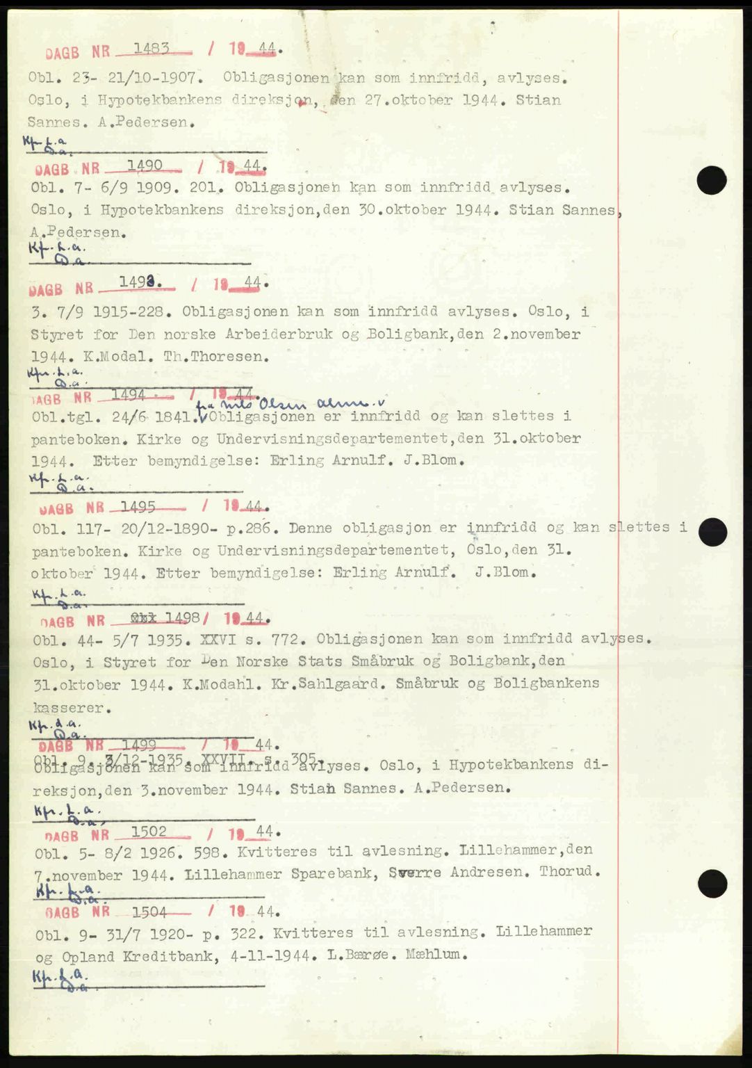 Sør-Gudbrandsdal tingrett, SAH/TING-004/H/Hb/Hbf/L0002: Pantebok nr. C1, 1938-1951, Dagboknr: 1483/1944