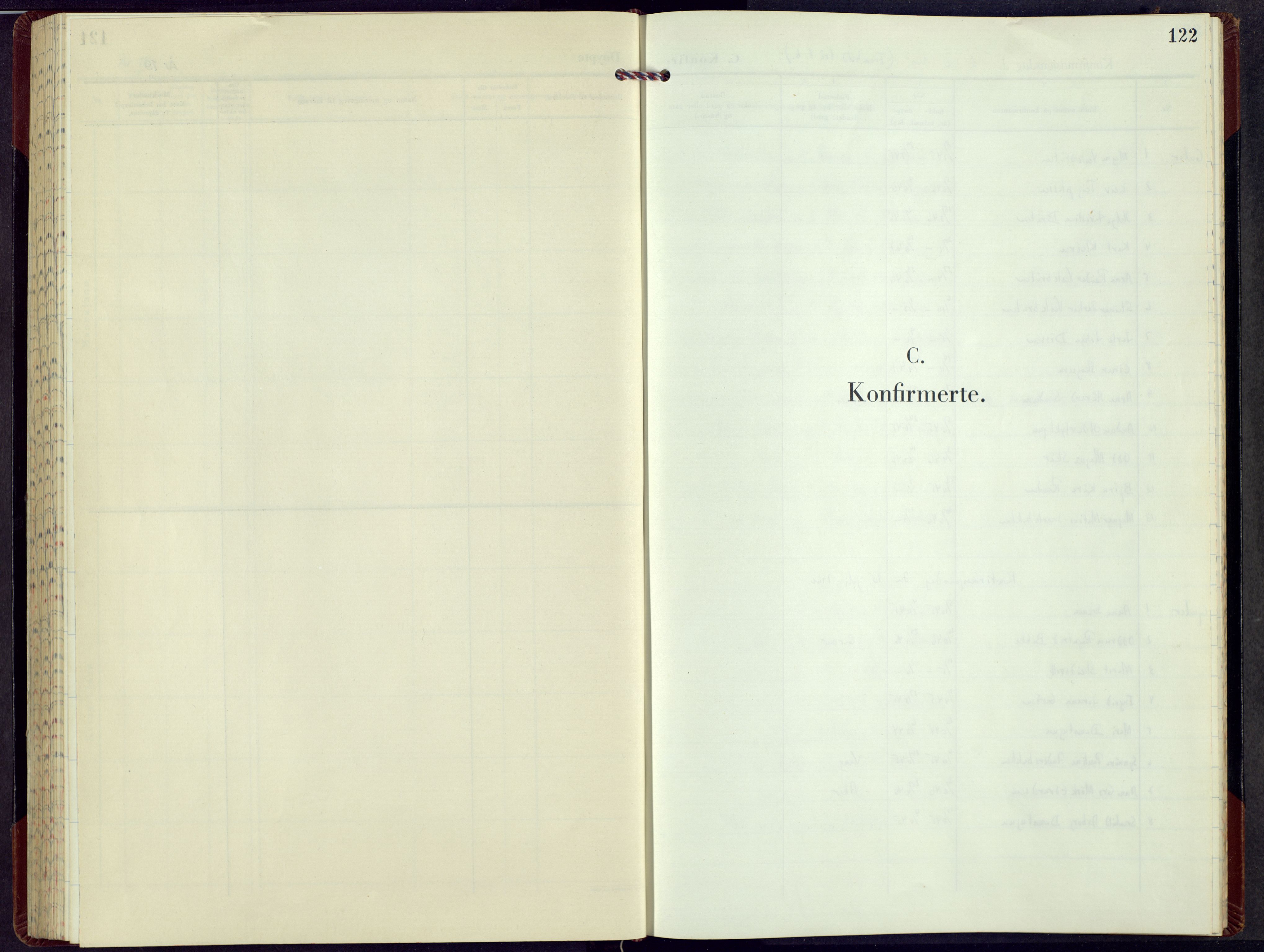 Vågå prestekontor, AV/SAH-PREST-076/H/Ha/Hab/L0004: Klokkerbok nr. 4, 1958-1972, s. 122