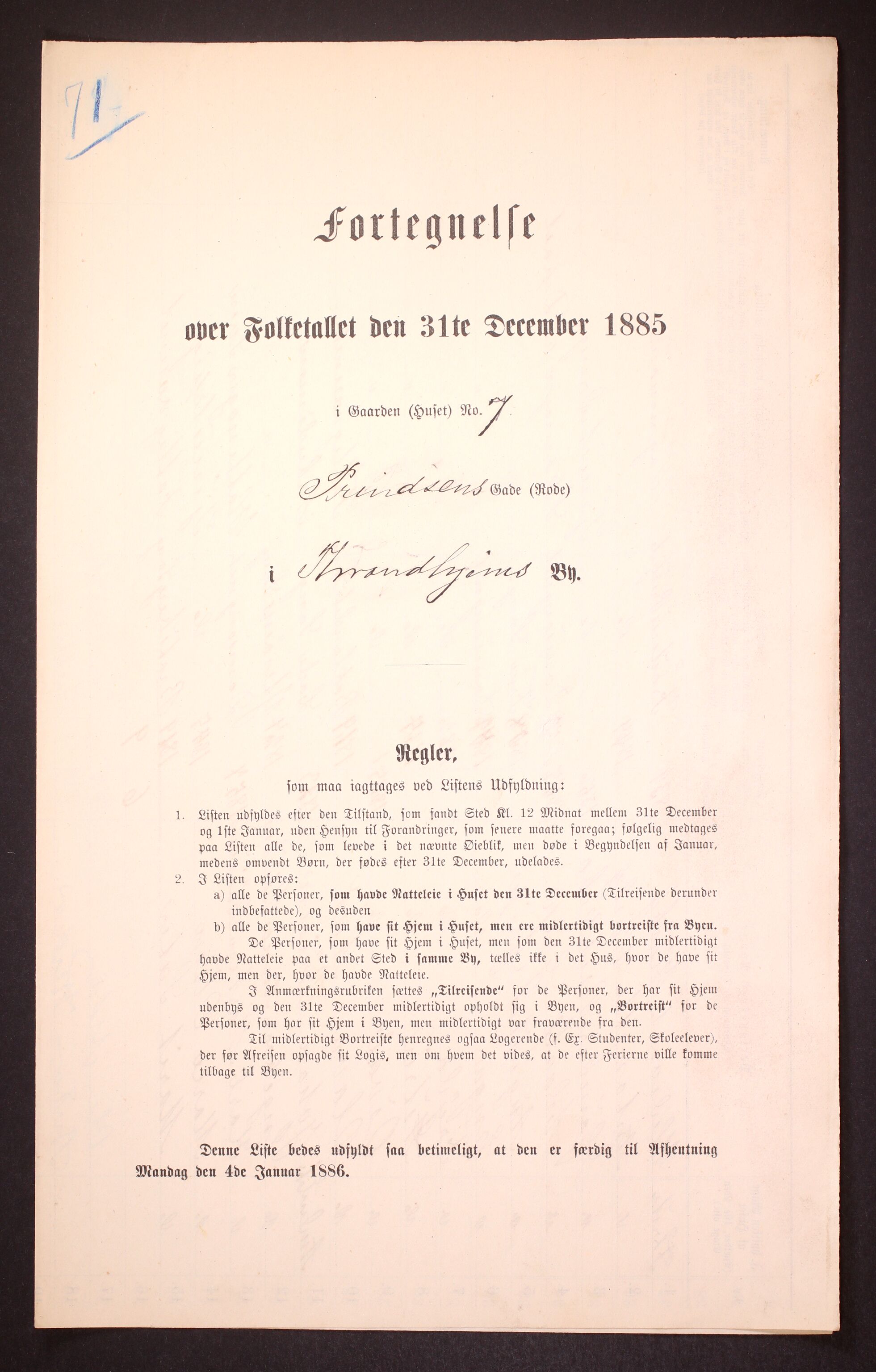 SAT, Folketelling 1885 for 1601 Trondheim kjøpstad, 1885, s. 1269