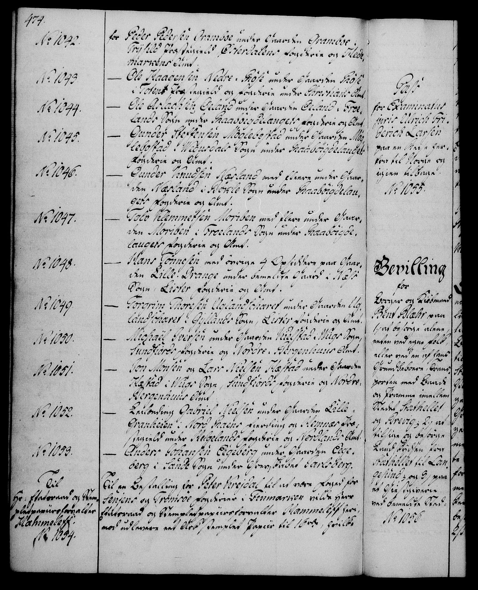 Rentekammeret, Kammerkanselliet, AV/RA-EA-3111/G/Gg/Gga/L0016: Norsk ekspedisjonsprotokoll med register (merket RK 53.16), 1794-1800, s. 474