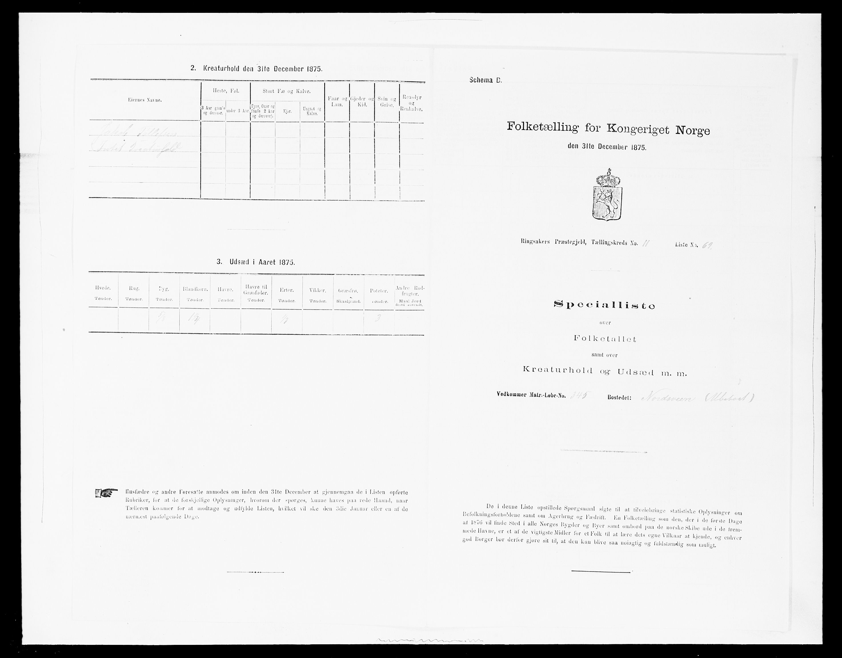 SAH, Folketelling 1875 for 0412P Ringsaker prestegjeld, 1875, s. 2299