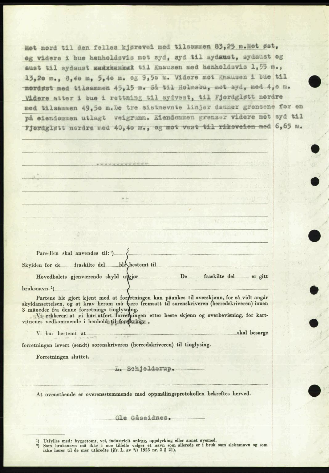 Nordre Sunnmøre sorenskriveri, AV/SAT-A-0006/1/2/2C/2Ca: Pantebok nr. A33, 1949-1950, Dagboknr: 3038/1949