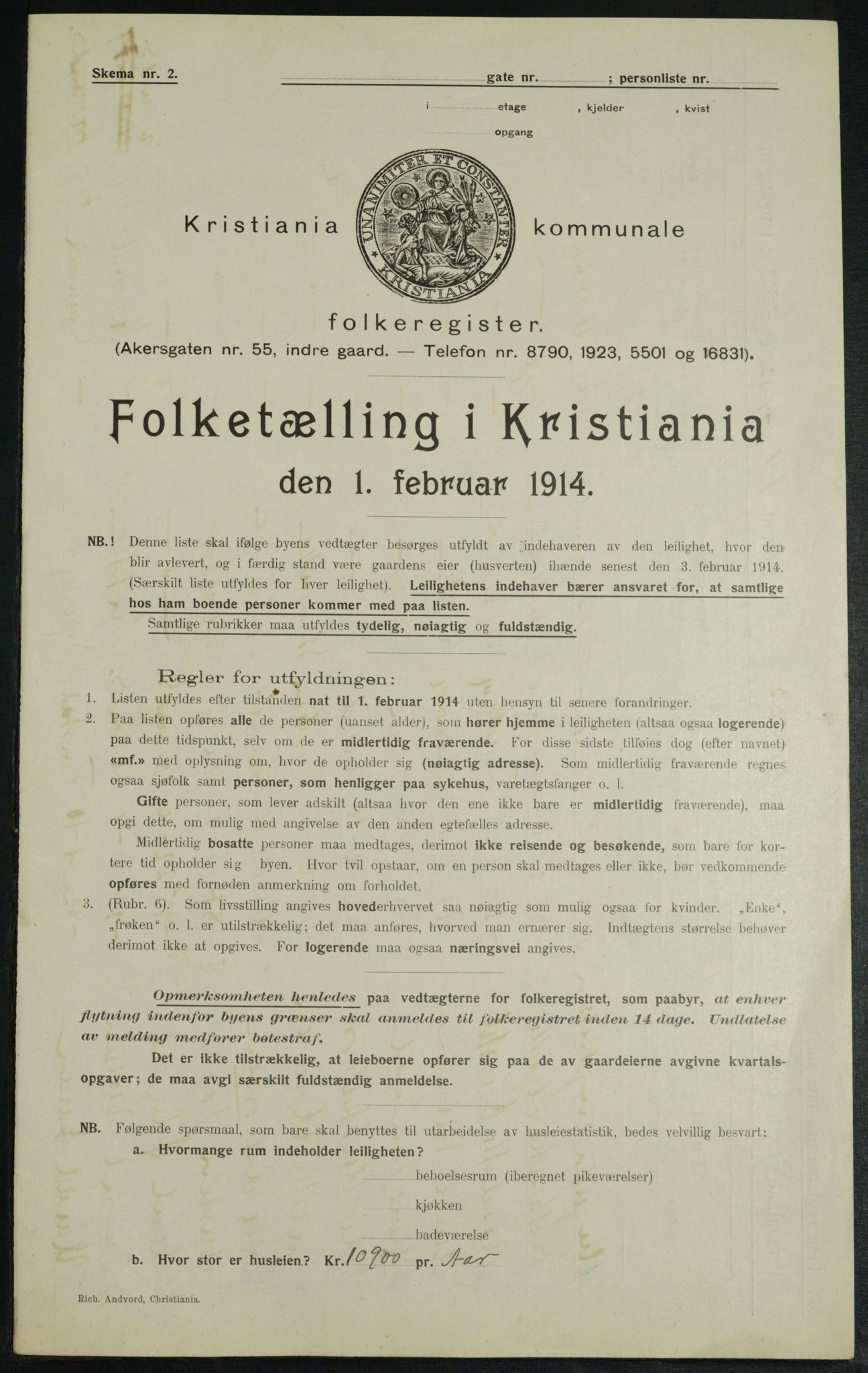 OBA, Kommunal folketelling 1.2.1914 for Kristiania, 1914, s. 795