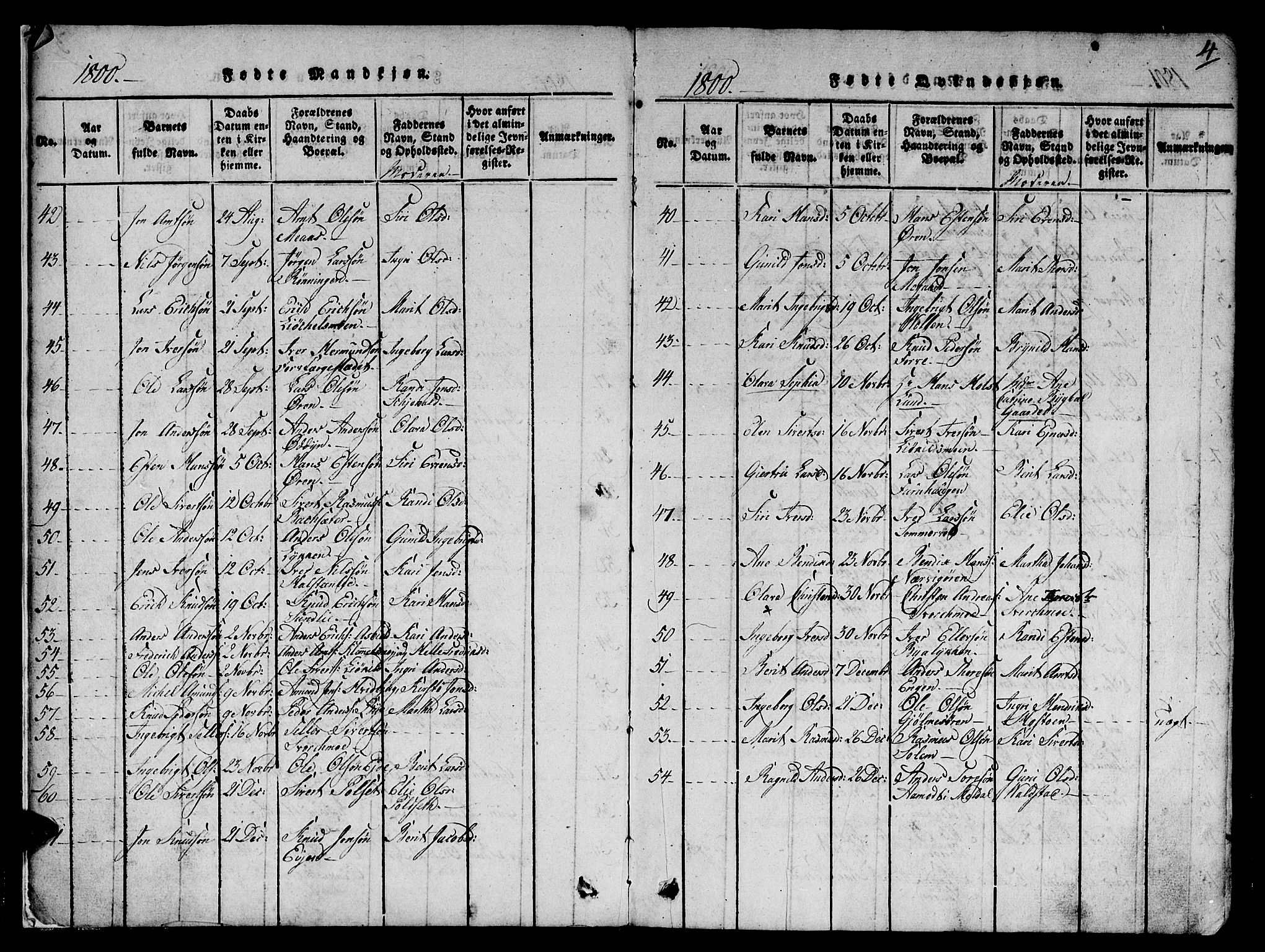 Ministerialprotokoller, klokkerbøker og fødselsregistre - Sør-Trøndelag, AV/SAT-A-1456/668/L0803: Ministerialbok nr. 668A03, 1800-1826, s. 4