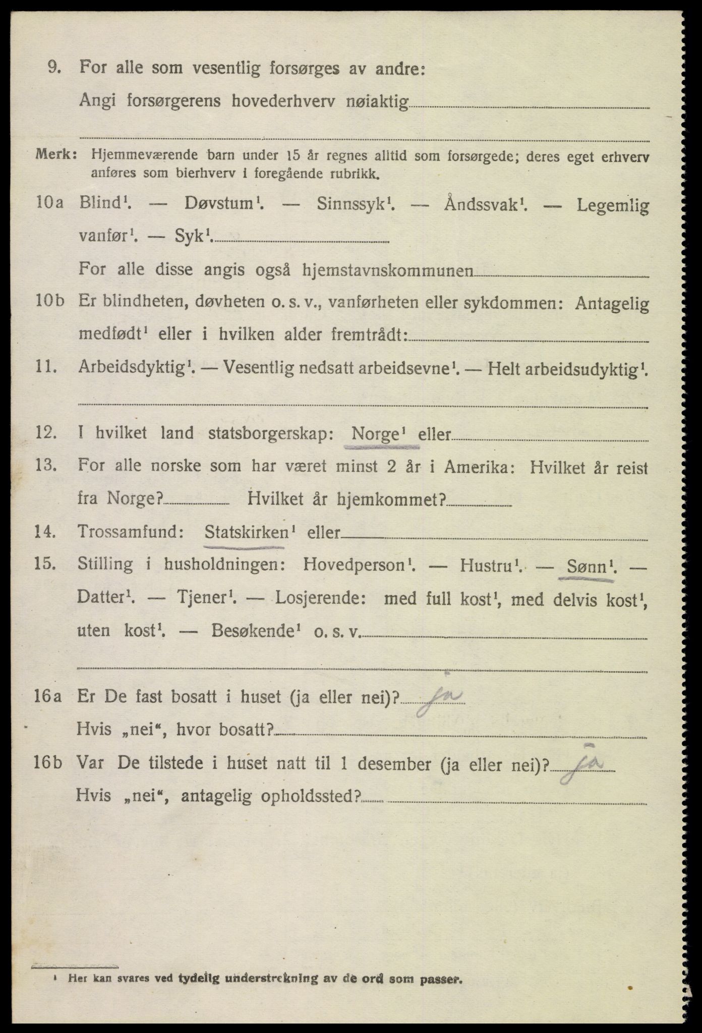 SAK, Folketelling 1920 for 0936 Hornnes herred, 1920, s. 2514