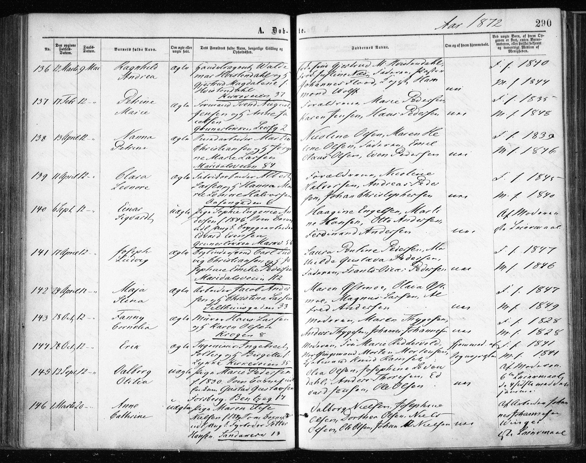 Gamle Aker prestekontor Kirkebøker, AV/SAO-A-10617a/F/L0002: Ministerialbok nr. 2, 1864-1872, s. 290