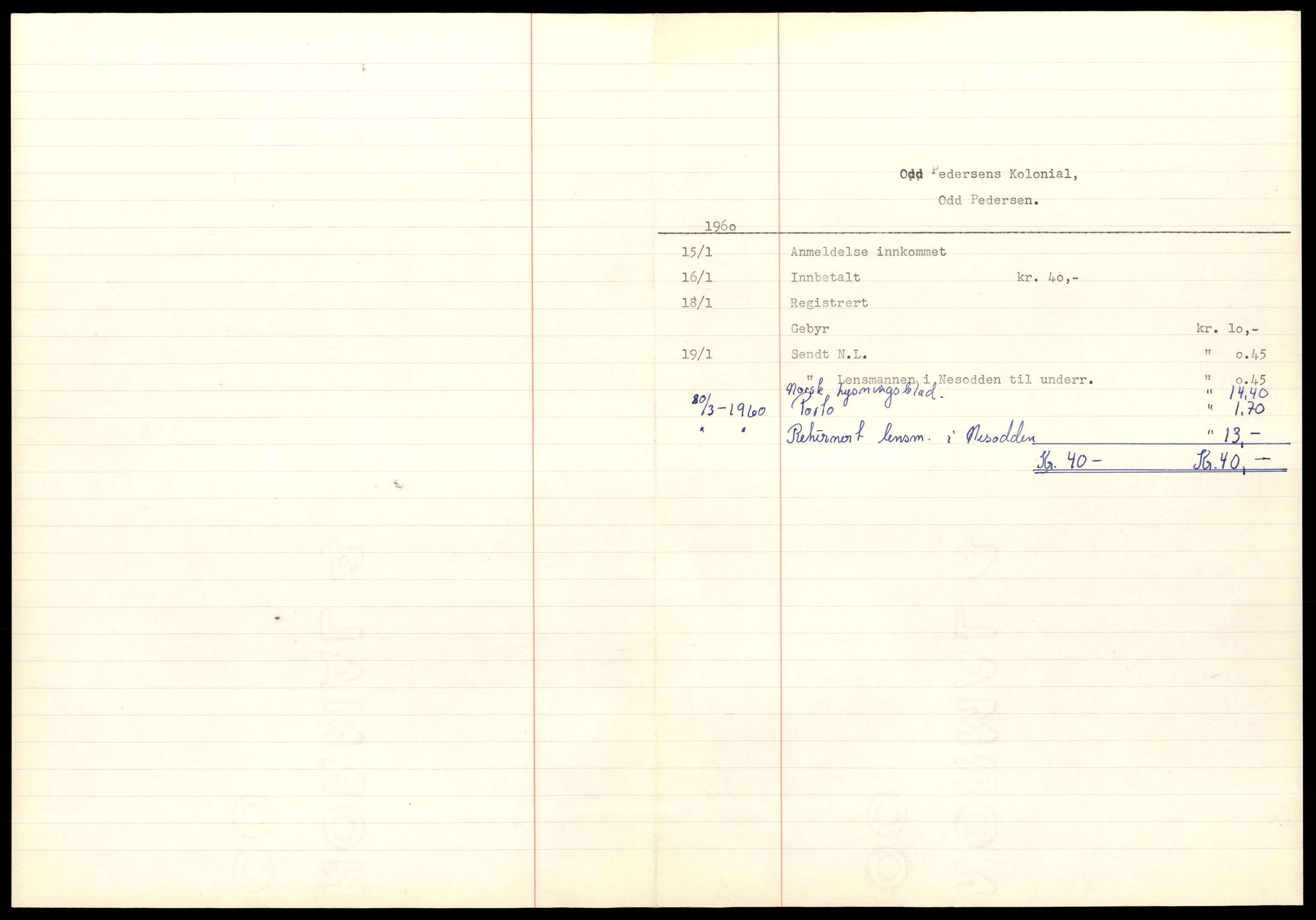 Ytre Follo tingrett, AV/SAT-A-10177/K/Kb/Kbb/L0015: Enkeltmannsforetak og aksjeselskap, Pe - Re, 1891-1989, s. 3