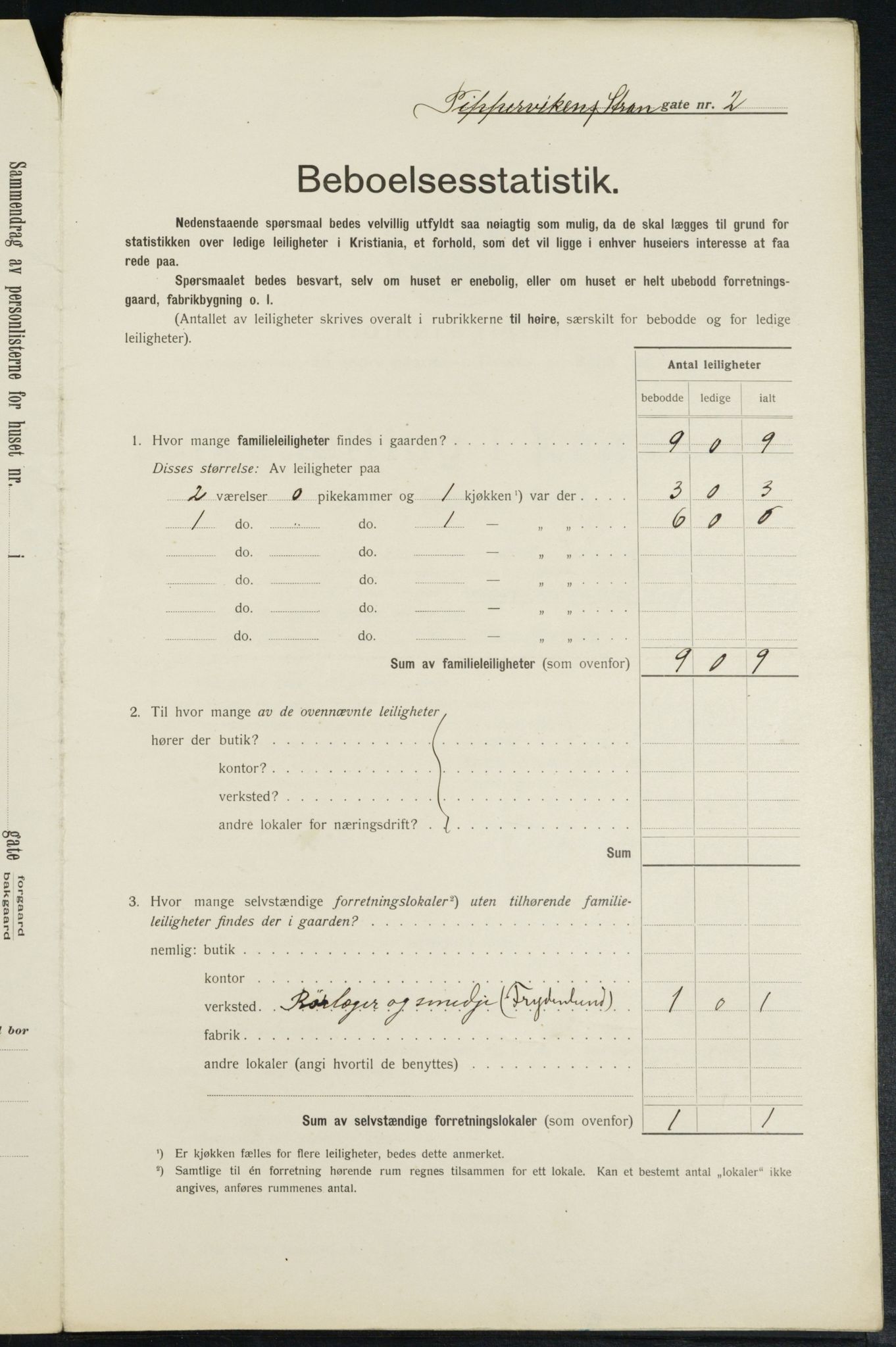 OBA, Kommunal folketelling 1.2.1913 for Kristiania, 1913, s. 103761