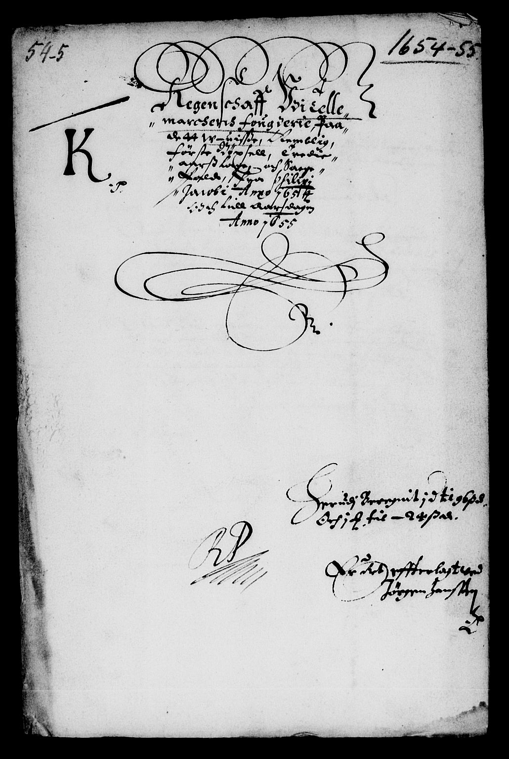 Rentekammeret inntil 1814, Reviderte regnskaper, Lensregnskaper, AV/RA-EA-5023/R/Rb/Rbp/L0040: Bratsberg len, 1653-1655