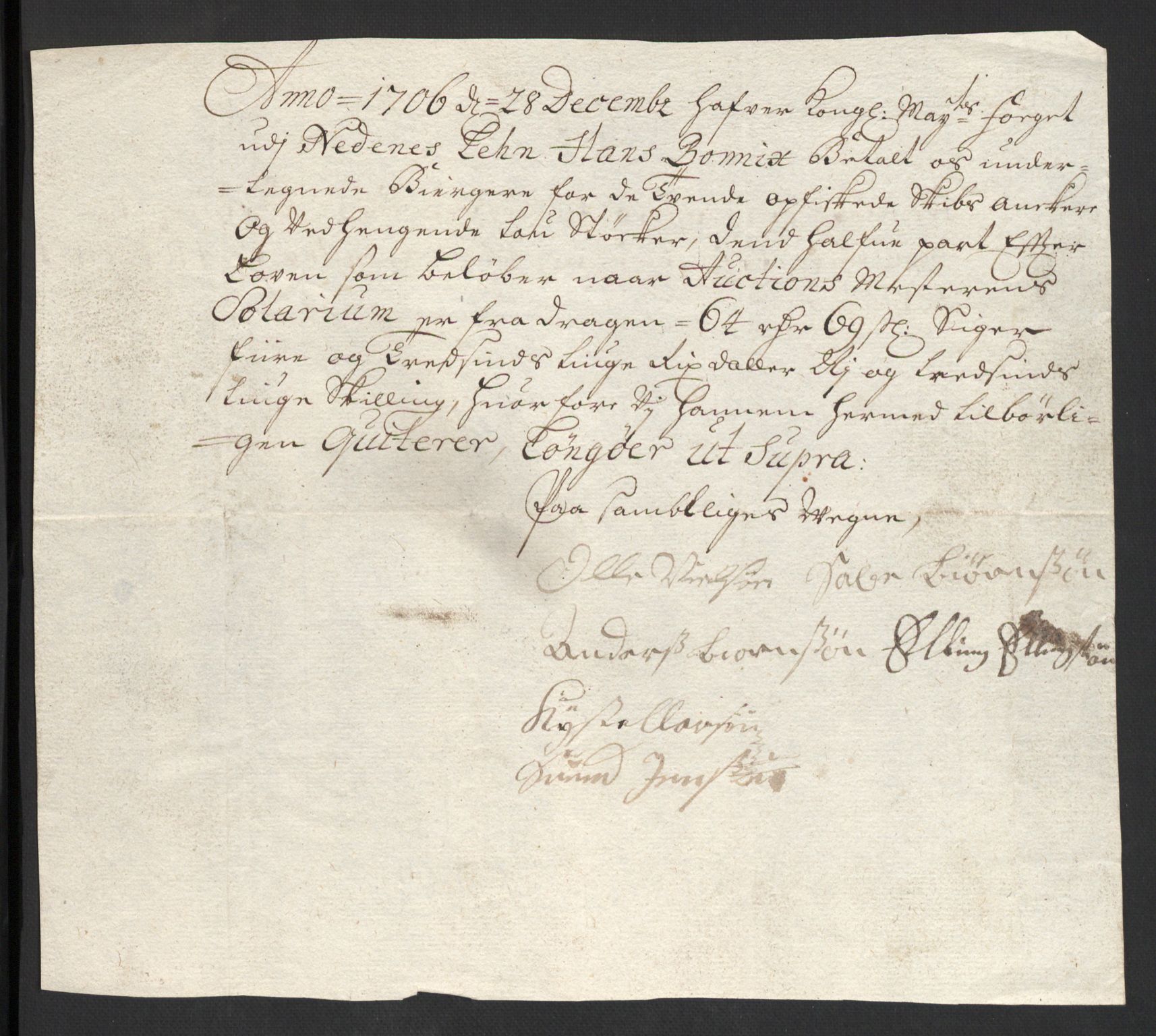 Rentekammeret inntil 1814, Reviderte regnskaper, Fogderegnskap, AV/RA-EA-4092/R39/L2318: Fogderegnskap Nedenes, 1706-1709, s. 416