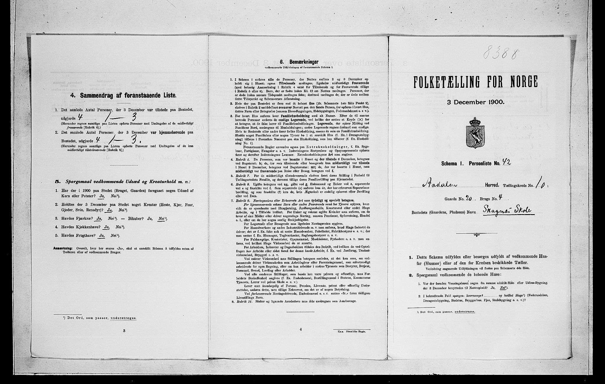RA, Folketelling 1900 for 0614 Ådal herred, 1900, s. 739