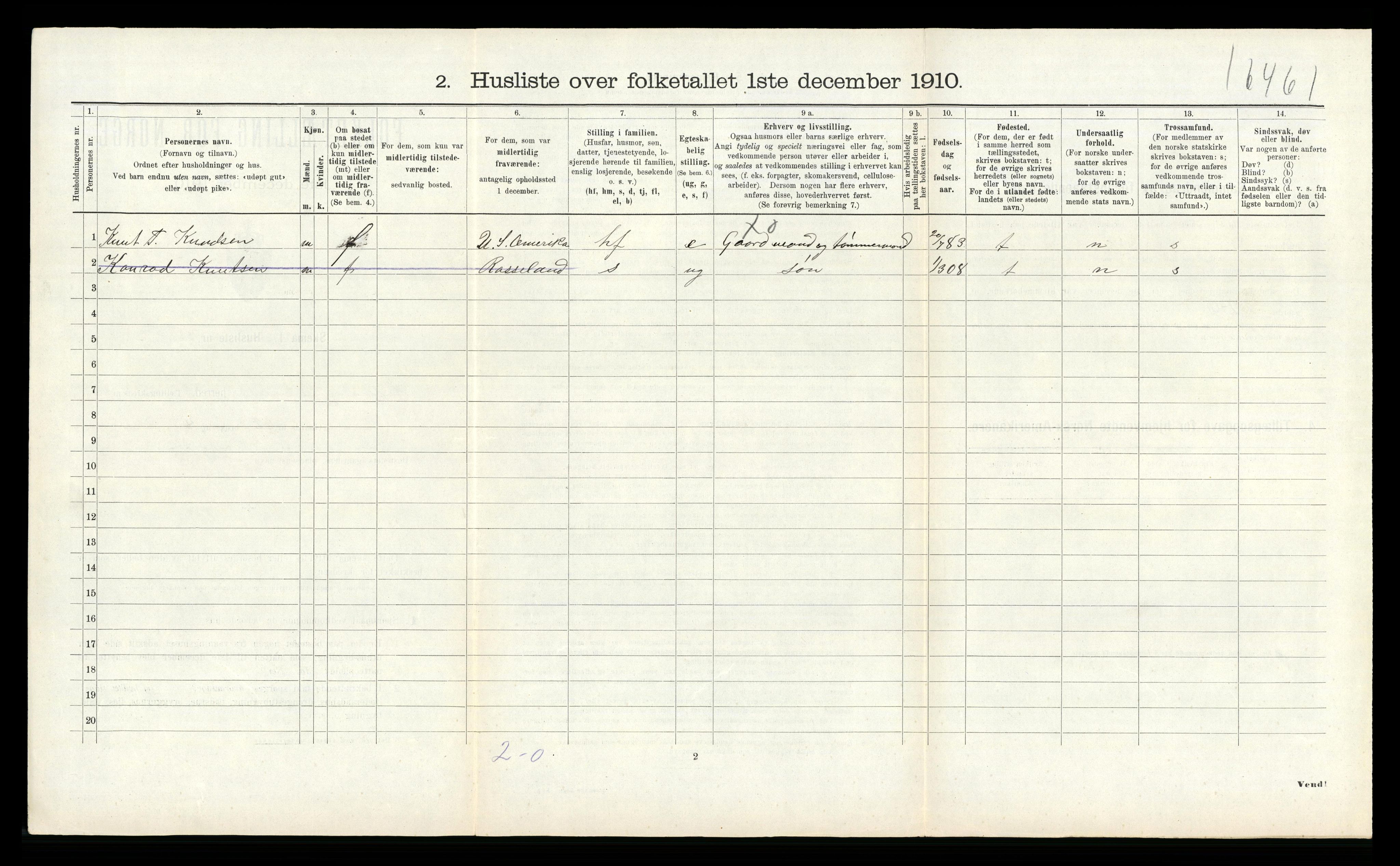 RA, Folketelling 1910 for 1019 Halse og Harkmark herred, 1910, s. 551