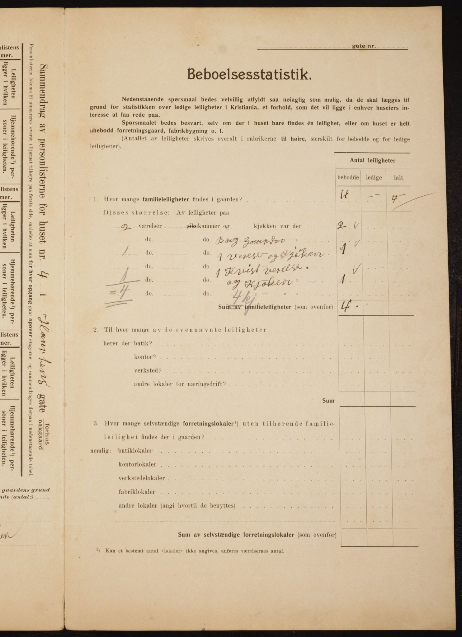 OBA, Kommunal folketelling 1.2.1910 for Kristiania, 1910, s. 40612