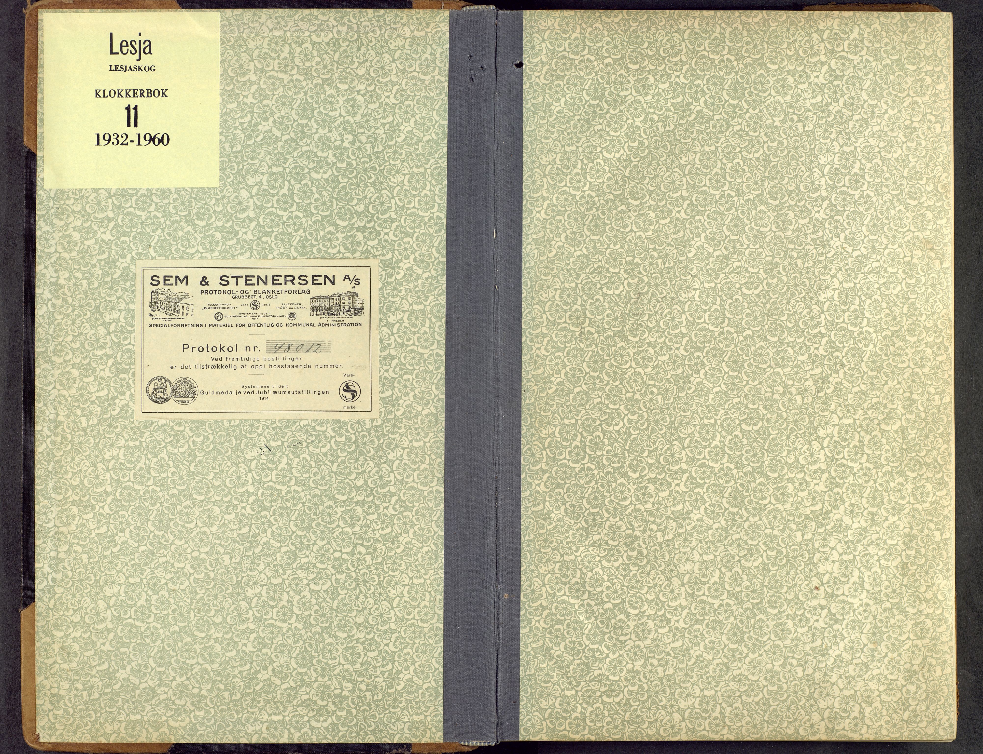 Lesja prestekontor, AV/SAH-PREST-068/H/Ha/Hab/L0011: Klokkerbok nr. 11, 1932-1960
