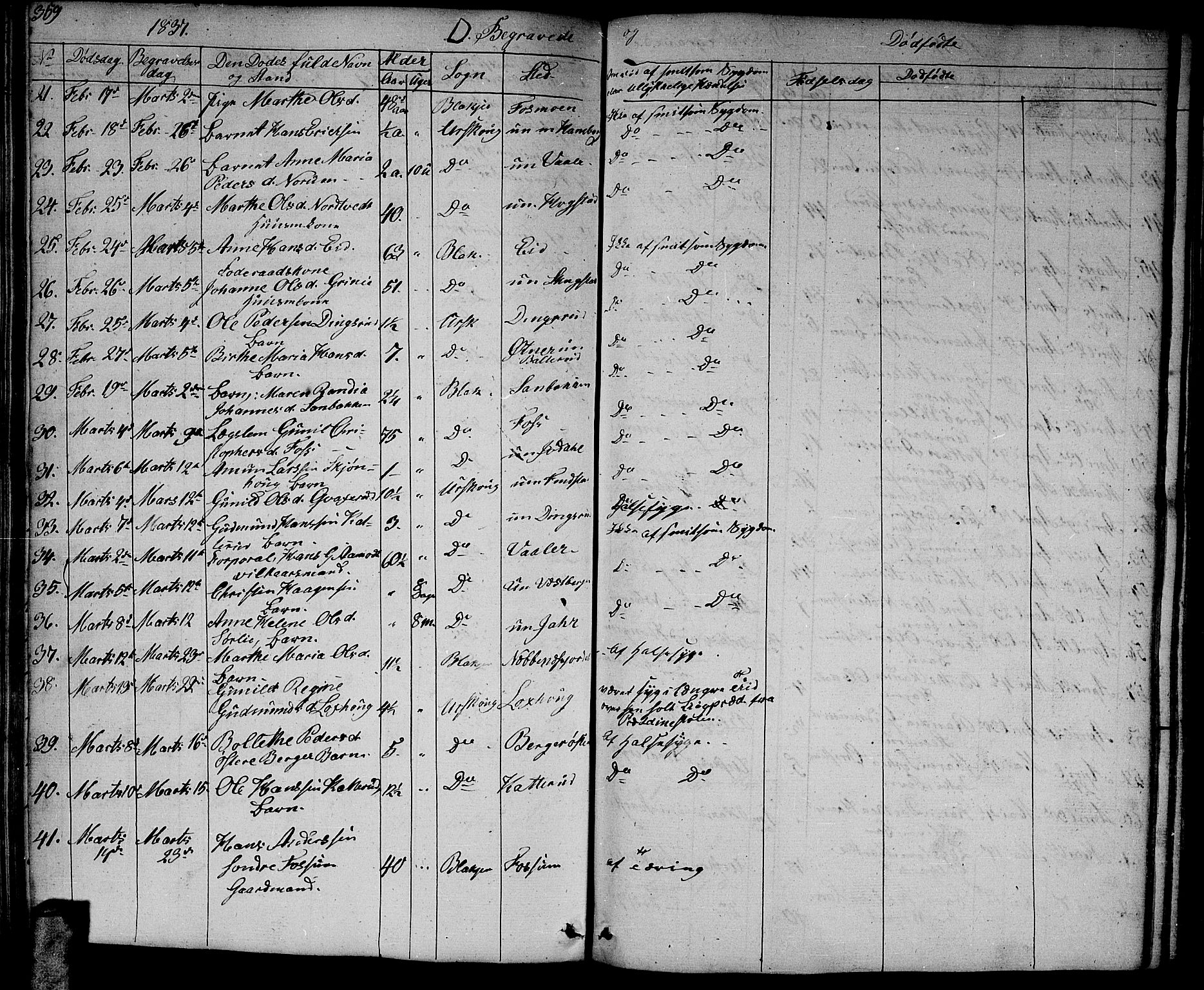 Aurskog prestekontor Kirkebøker, AV/SAO-A-10304a/G/Ga/L0002: Klokkerbok nr. I 2, 1829-1857, s. 359