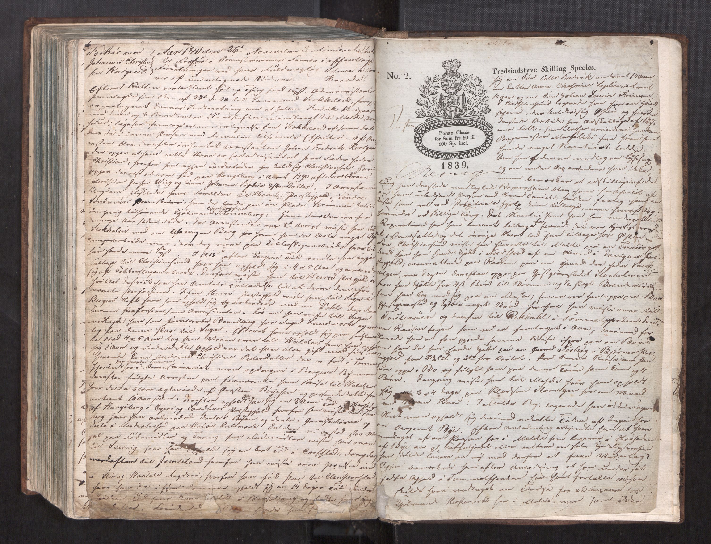 Romsdal sorenskriveri, AV/SAT-A-4149/1/1/1B/L0006: Ekstrarettsprotokoll, 1839-1841, s. 282b-283a