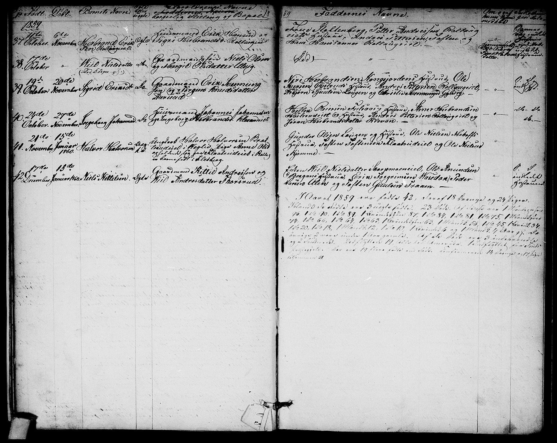 Rollag kirkebøker, AV/SAKO-A-240/G/Ga/L0003: Klokkerbok nr. I 3, 1856-1887, s. 8