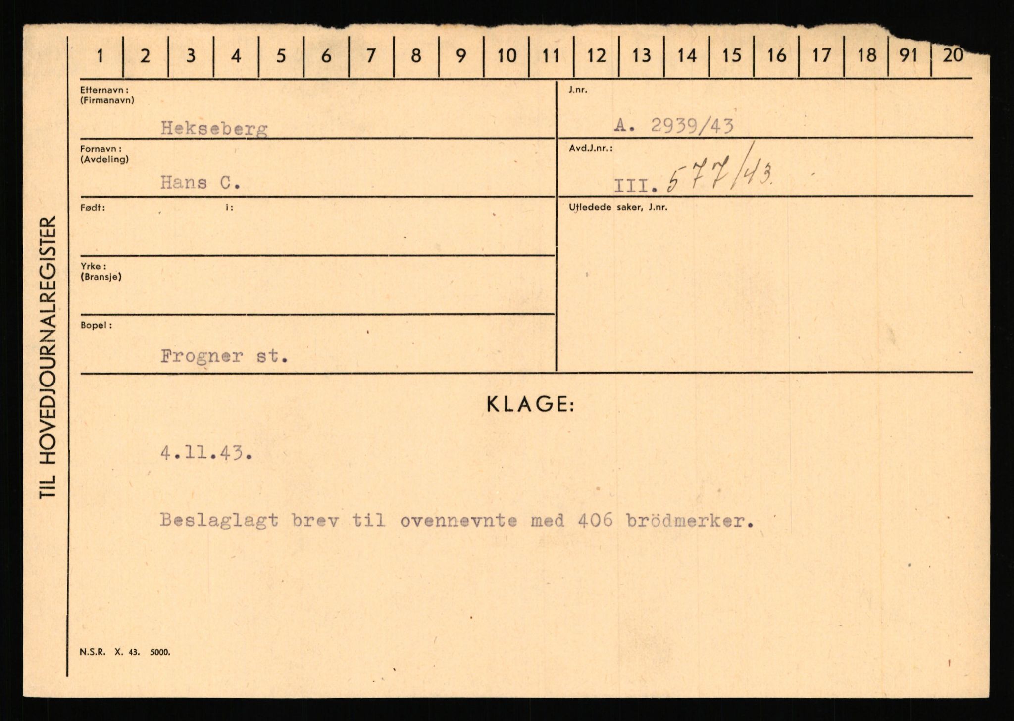 Statspolitiet - Hovedkontoret / Osloavdelingen, AV/RA-S-1329/C/Ca/L0006: Hanche - Hokstvedt, 1943-1945, s. 3193