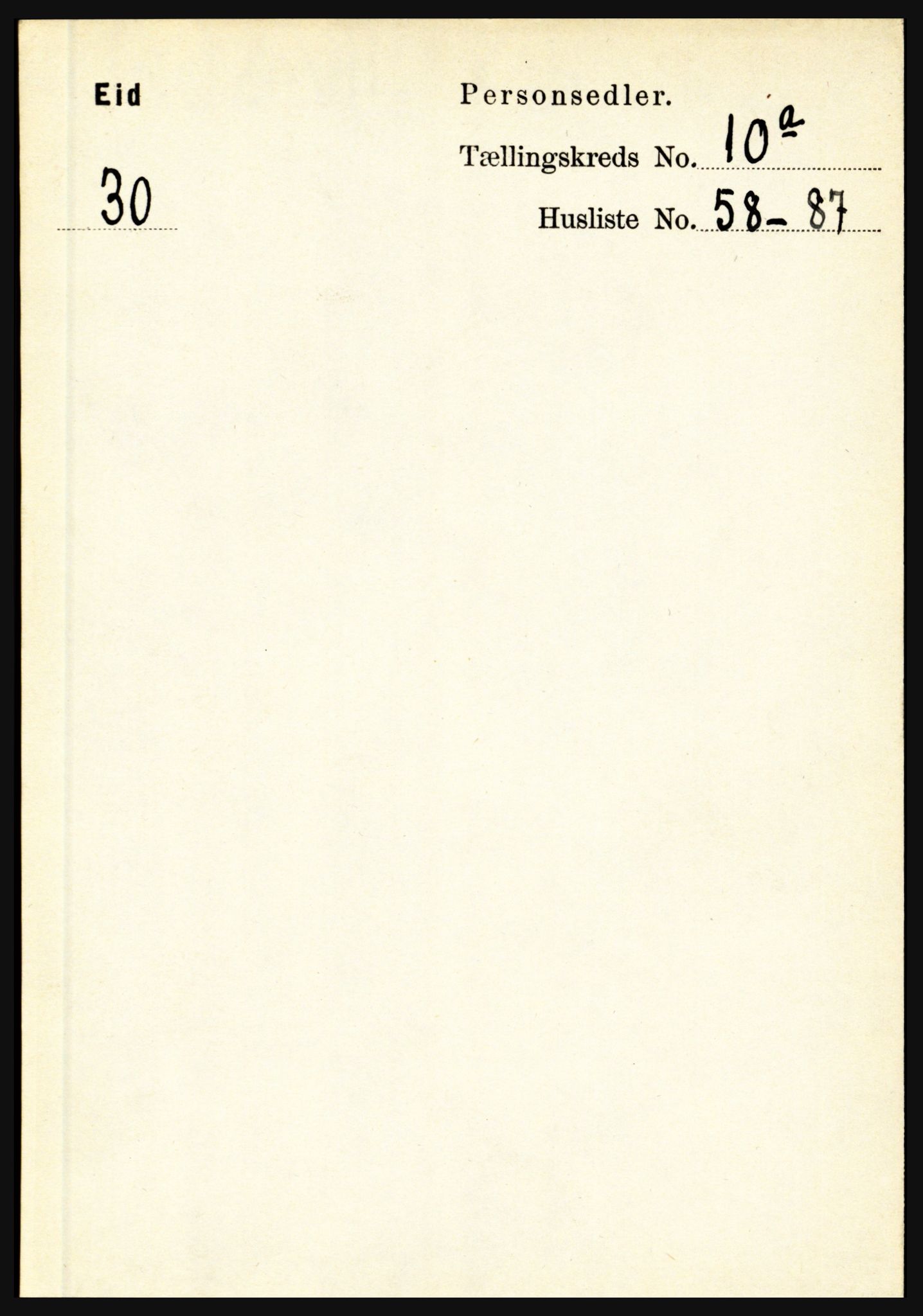 RA, Folketelling 1891 for 1443 Eid herred, 1891, s. 3134