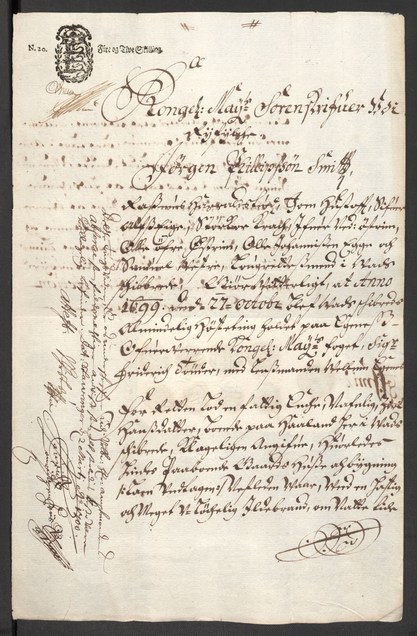 Rentekammeret inntil 1814, Reviderte regnskaper, Fogderegnskap, RA/EA-4092/R47/L2858: Fogderegnskap Ryfylke, 1697-1700, s. 308