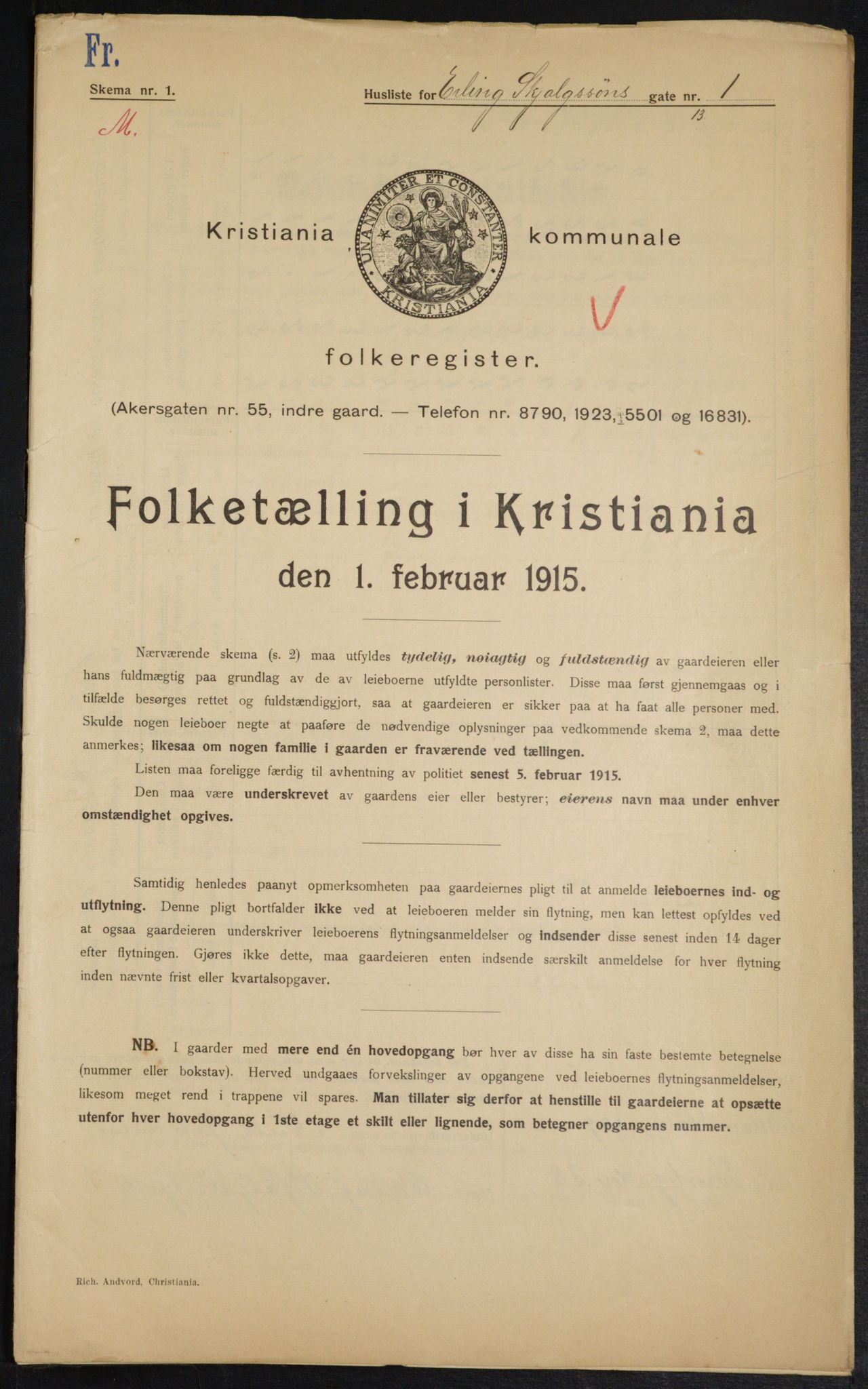 OBA, Kommunal folketelling 1.2.1915 for Kristiania, 1915, s. 21589