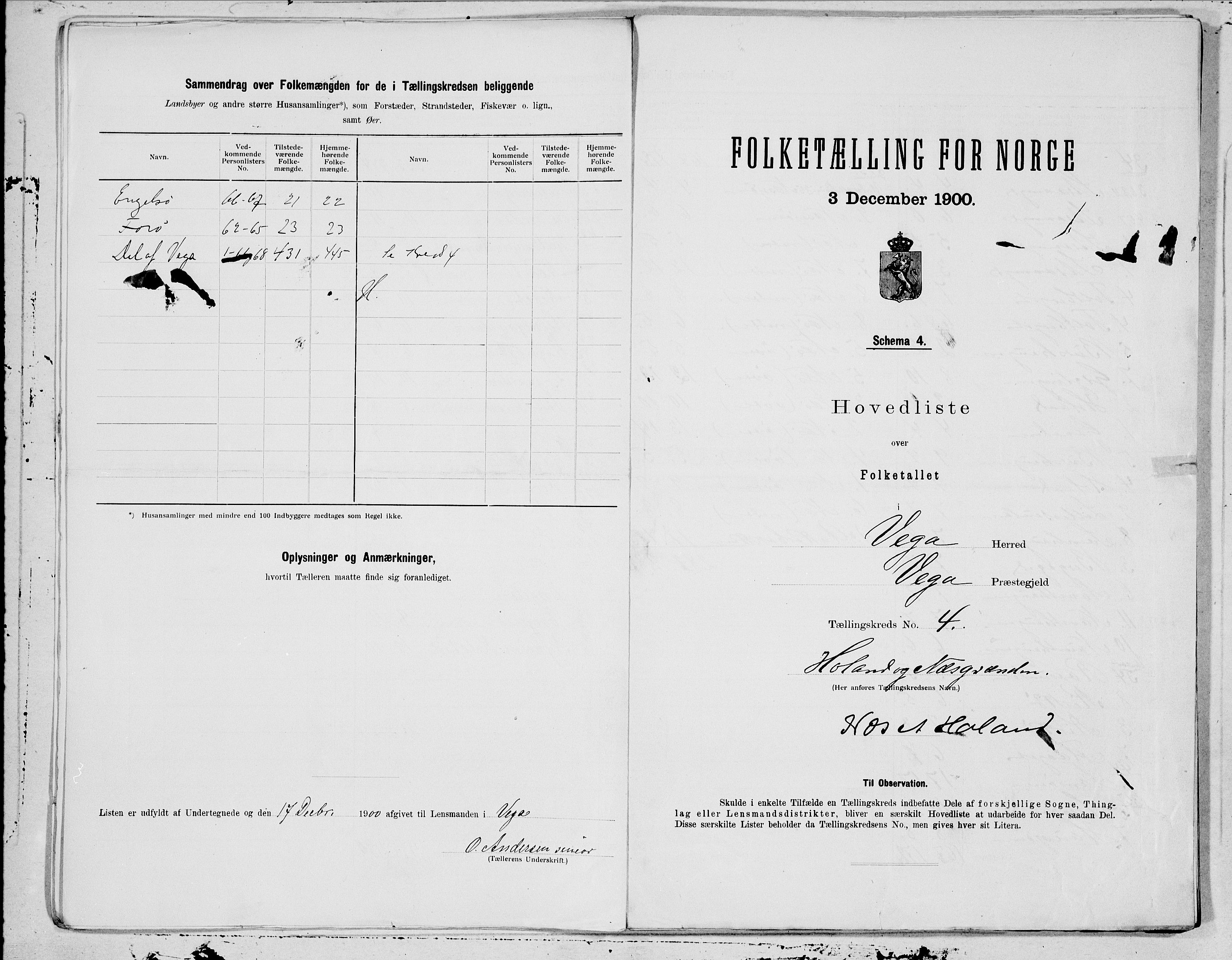 SAT, Folketelling 1900 for 1815 Vega herred, 1900, s. 10