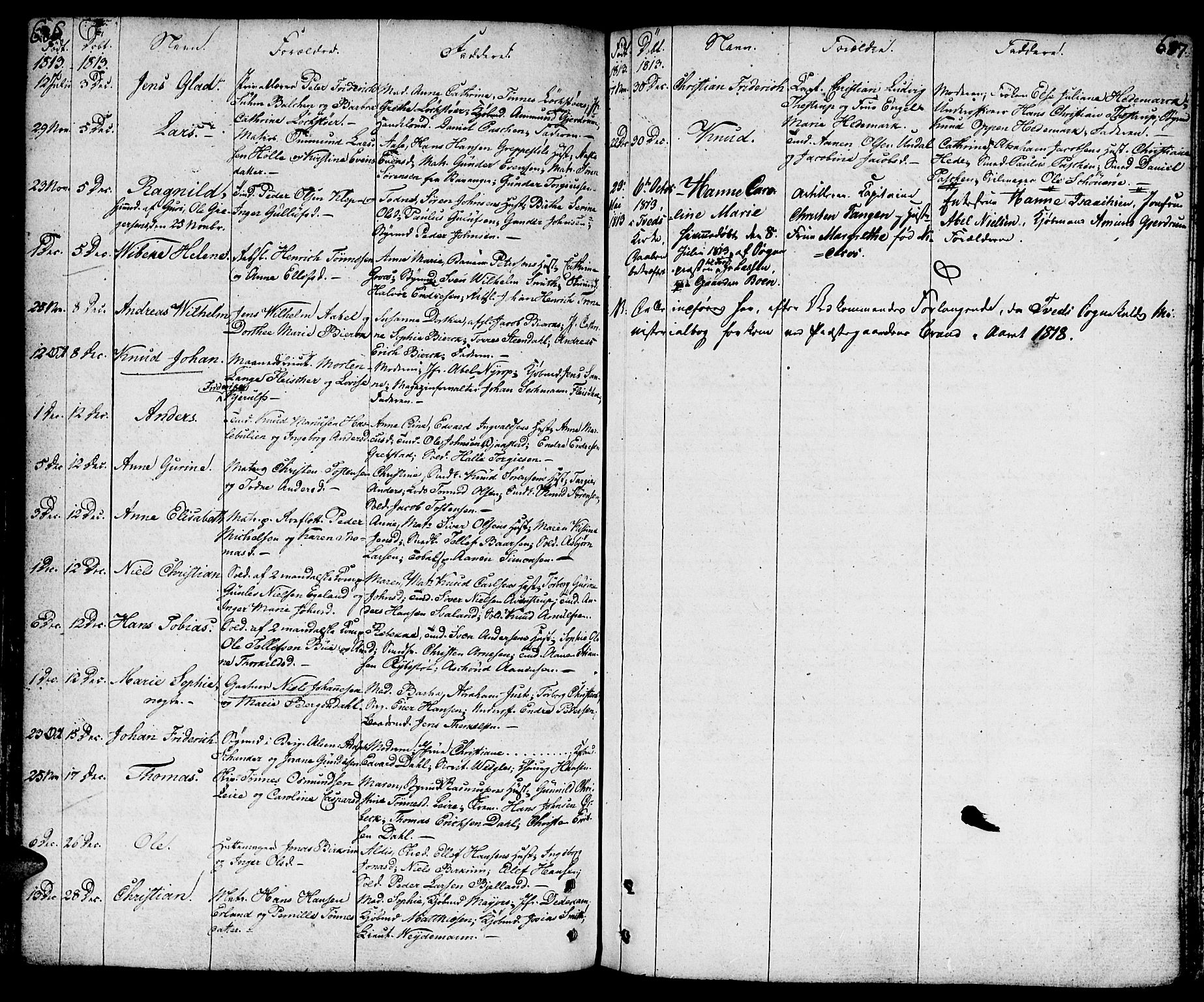 Kristiansand domprosti, AV/SAK-1112-0006/F/Fa/L0003: Ministerialbok nr. A 3, 1778-1818, s. 686-687