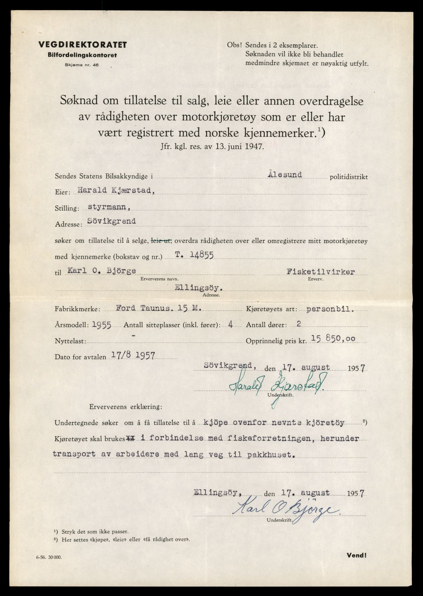 Møre og Romsdal vegkontor - Ålesund trafikkstasjon, AV/SAT-A-4099/F/Fe/L0048: Registreringskort for kjøretøy T 14721 - T 14863, 1927-1998, s. 3099
