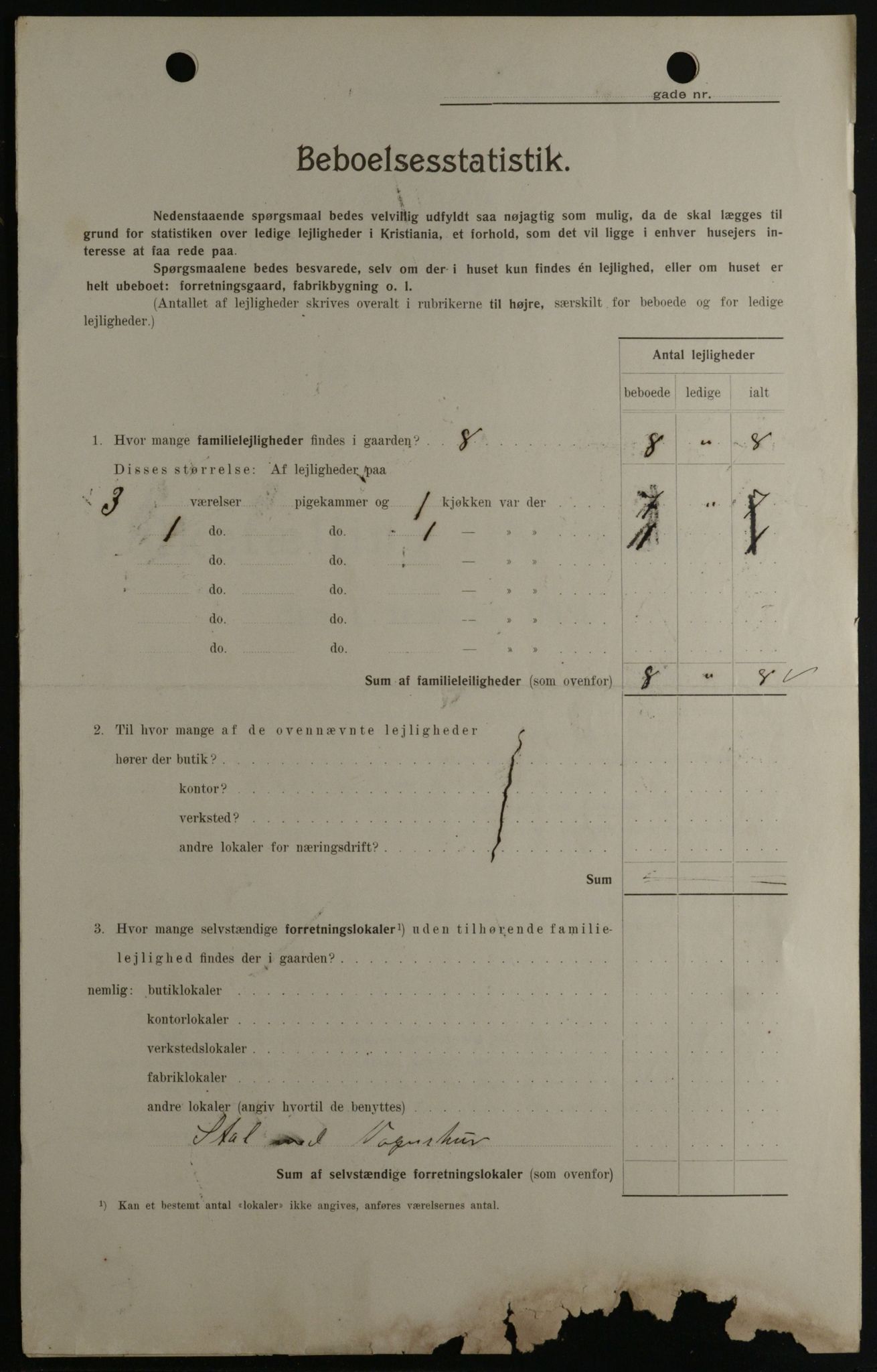 OBA, Kommunal folketelling 1.2.1908 for Kristiania kjøpstad, 1908, s. 14942