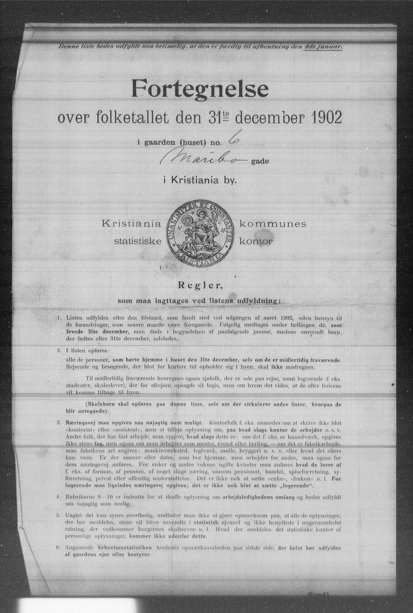 OBA, Kommunal folketelling 31.12.1902 for Kristiania kjøpstad, 1902, s. 11563